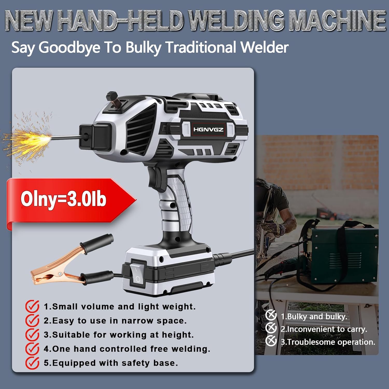 Thumbnail 1 de Handheld 20–120A 110V Stick Welder with Rods