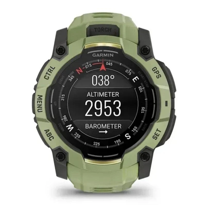 Detalle de Garmin Instinct 3 AMOLED: reloj deportivo robusto con GPS y pantalla AMOLED 1,3
