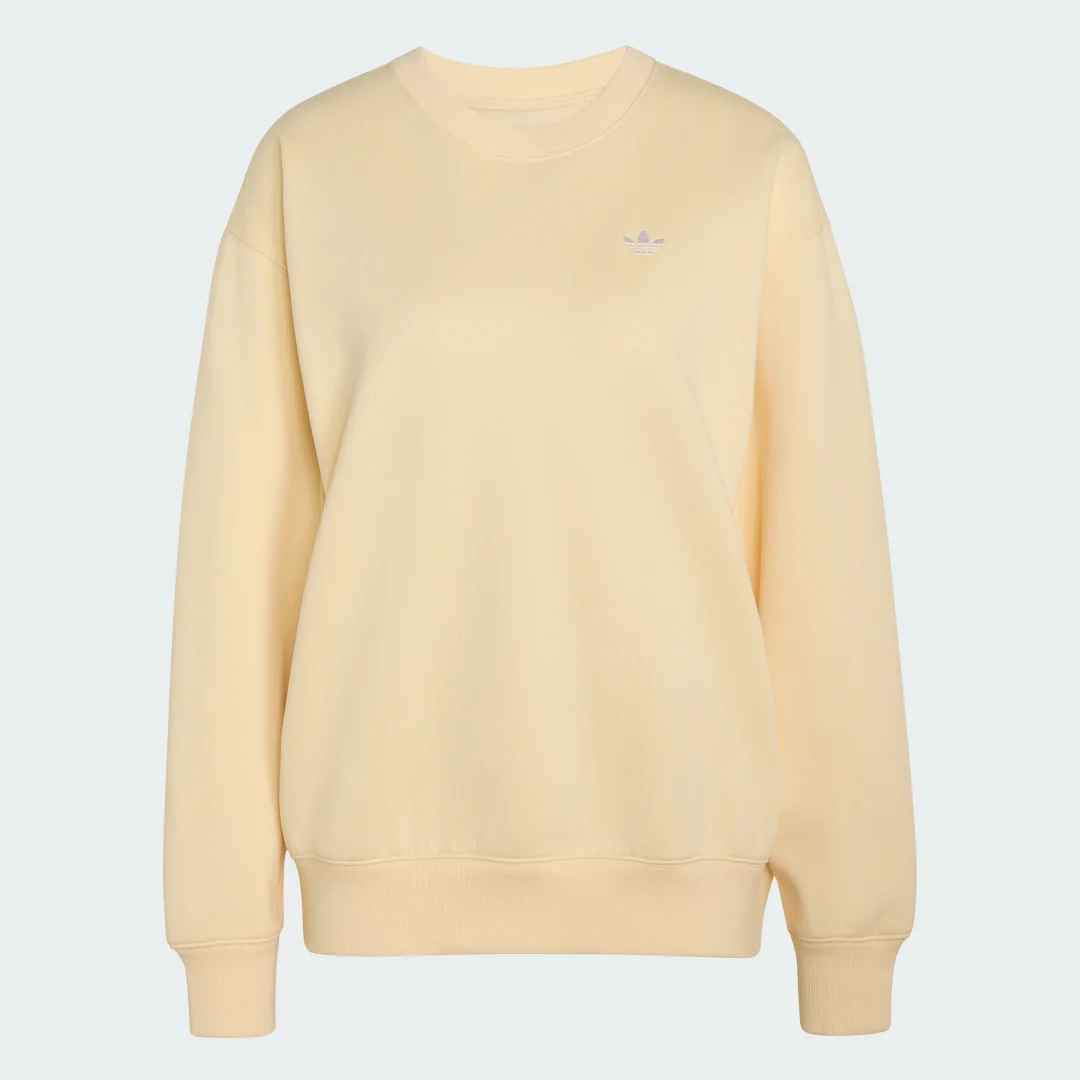 Thumbnail 3 de Sudadera Essentials Crew Long Fleece OS de Adidas — Amarillo