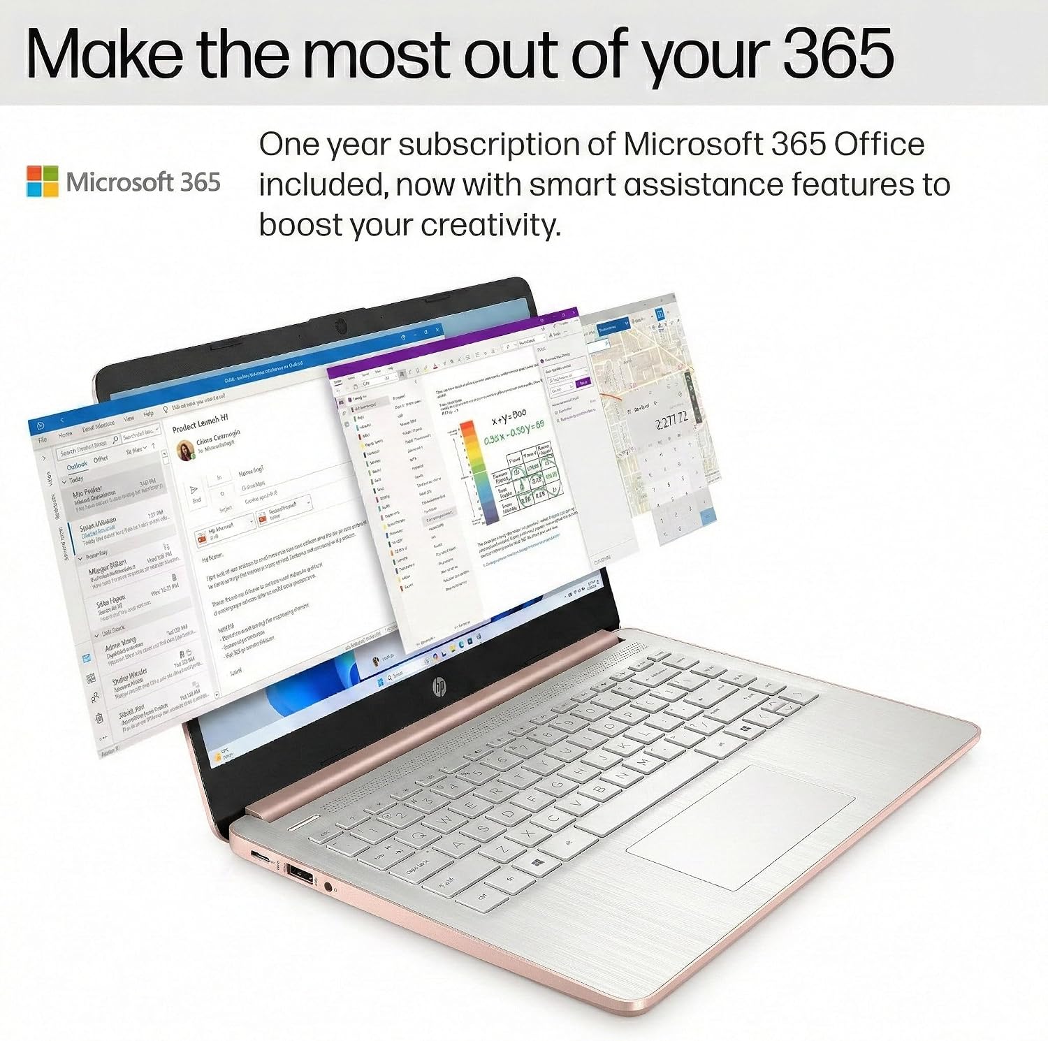 Thumbnail 4 de HP New Everyday Slim Laptop, 14-Inch HD, Intel N150, 128GB SSD + 1TB OneDrive