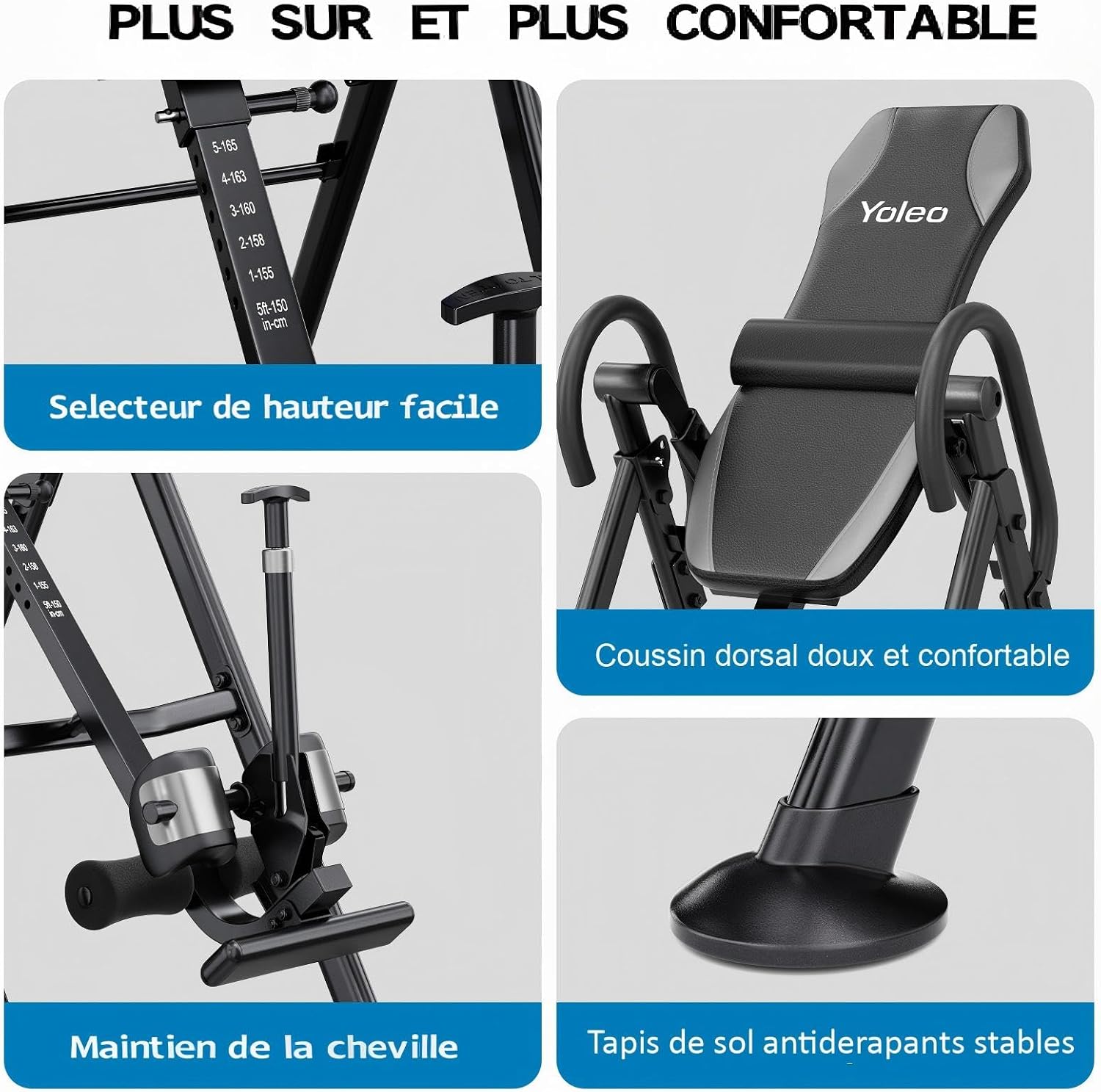 Thumbnail 4 de YOLEO Table d'inversion Robust 300 lbs