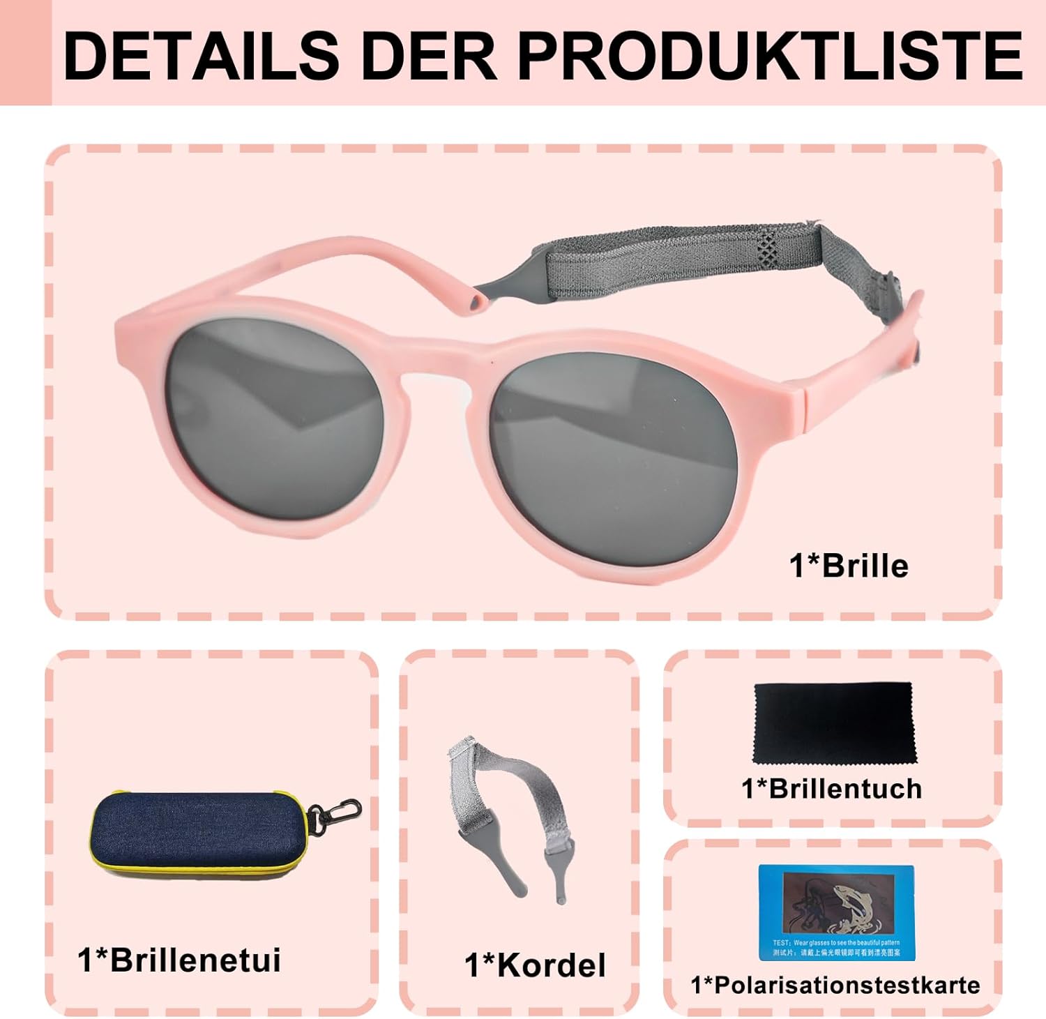 Thumbnail 3 de CODOMOR Baby Sunglasses with Adjustable Strap: UV400 Protection for 0–36 Months