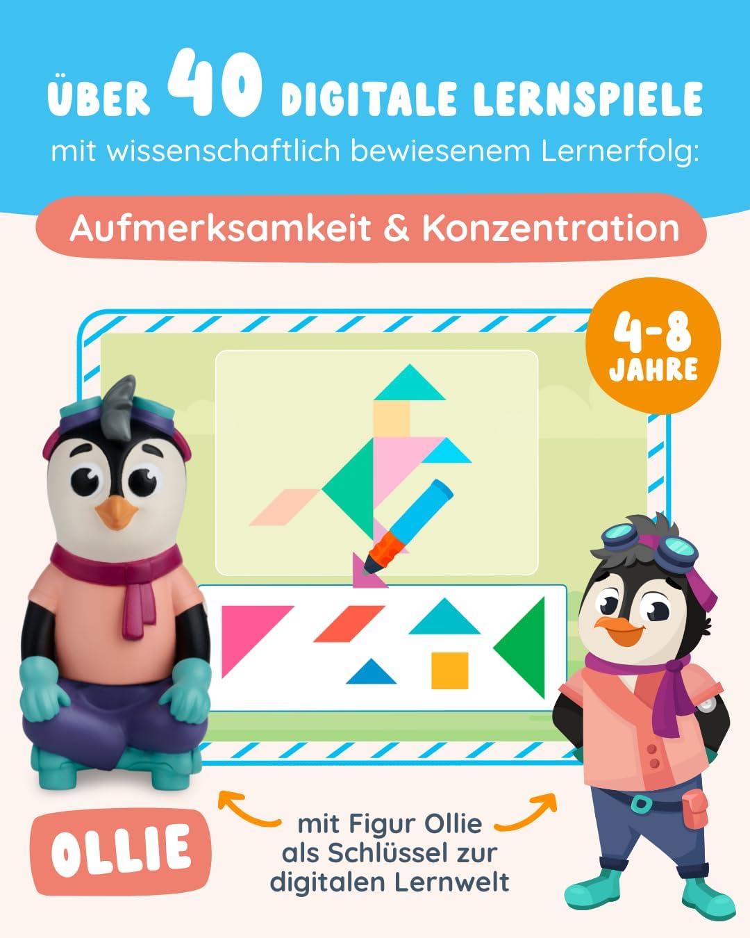 Detalle 2 de Edurino Figur Ollie Aufmerksamkeit & Konzentration ab 4 Jahren