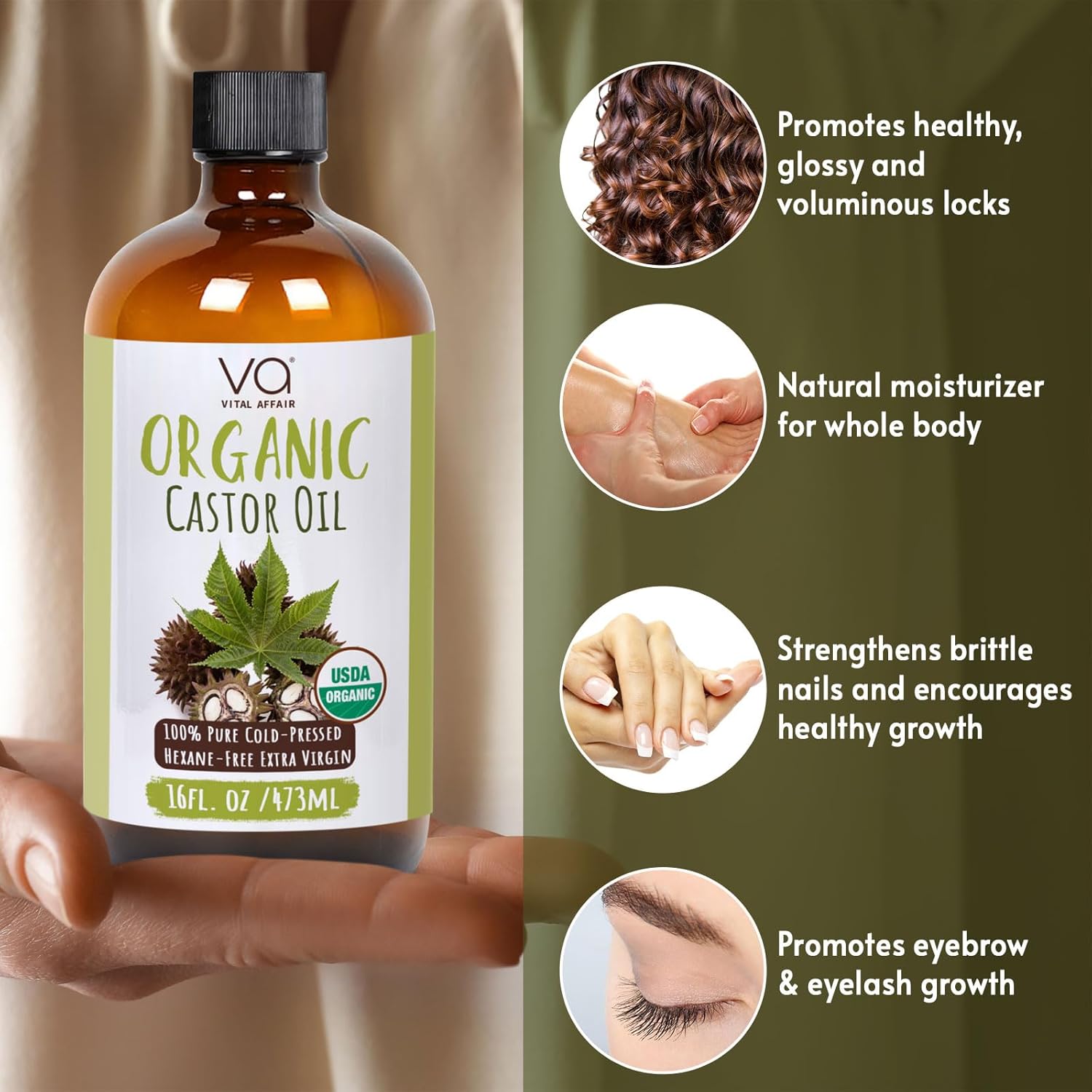 Thumbnail 5 de VITAL AFFAIR Pure Castor Oil 16oz