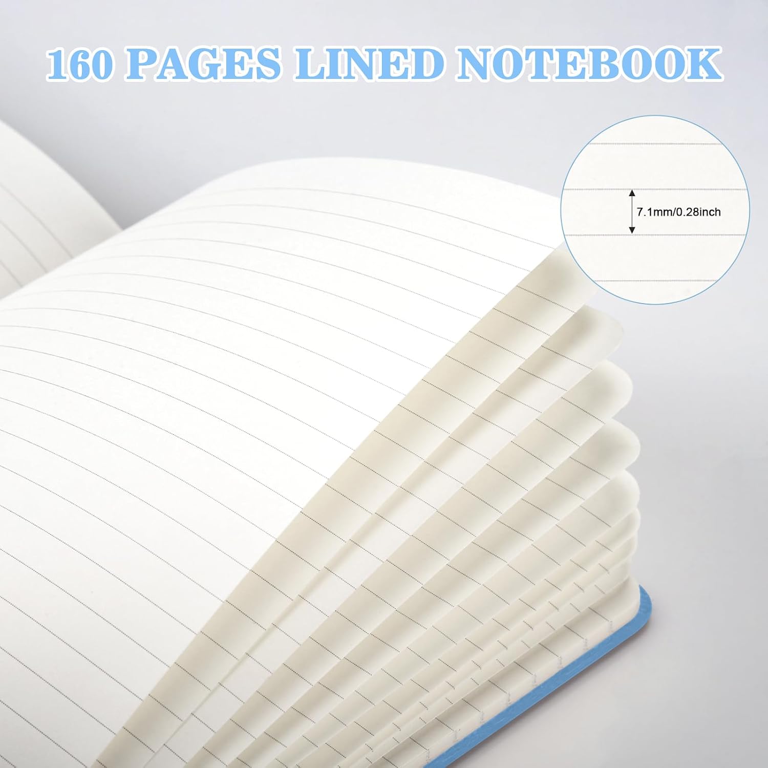 Thumbnail 1 de OMEYA 4-Pack A5 Ruled Notebooks, 100 gsm Paper, Faux-Leather Covers