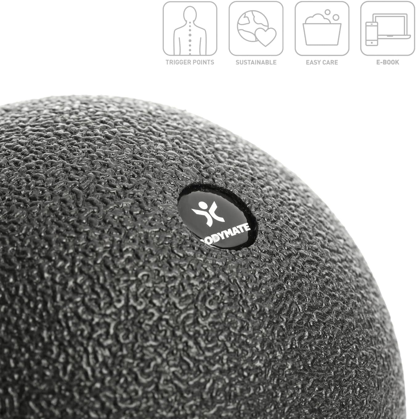 Thumbnail 1 de BODYMATE Großer Faszien-Ball Ø 12 cm Schwarz – Selbstmassage-Ball für Faszientraining