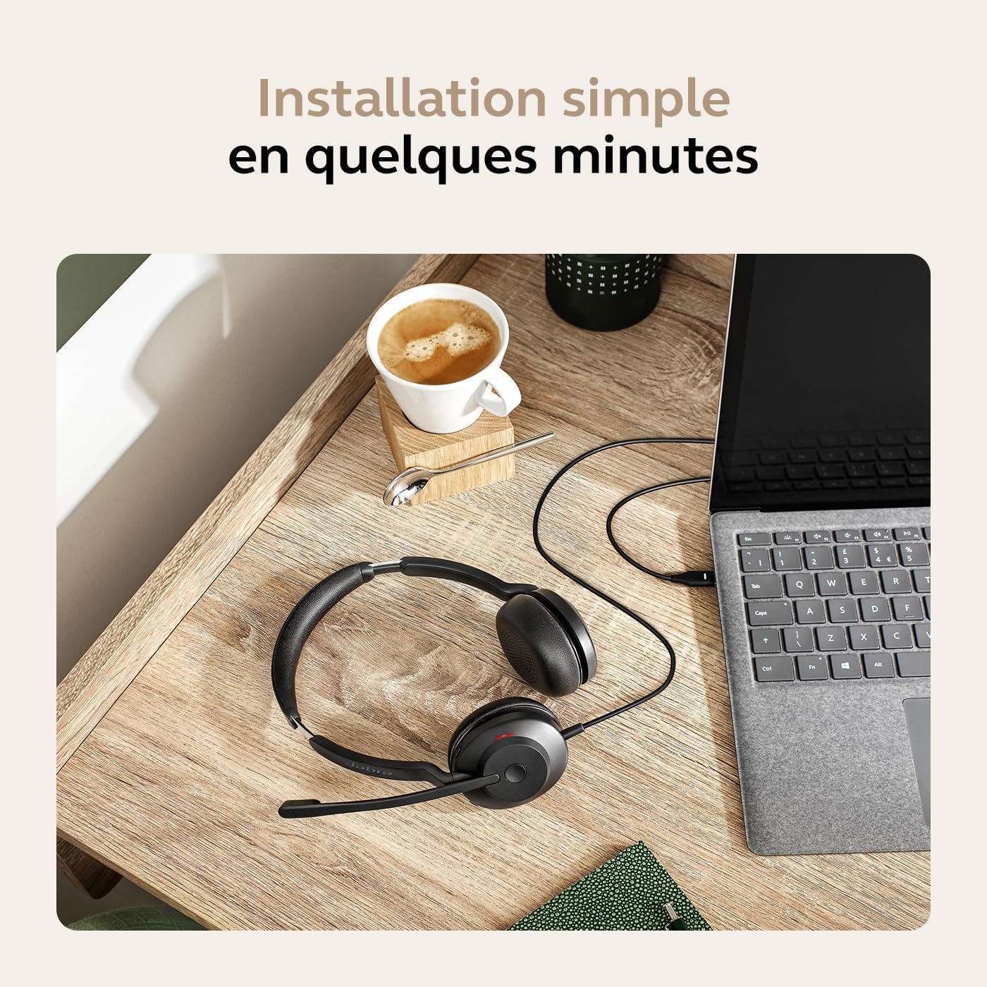 Detalle 2 de Jabra Evolve2 30 SE: Micro-casque filaire stéréo à réduction de bruit avec USB-A pour UC