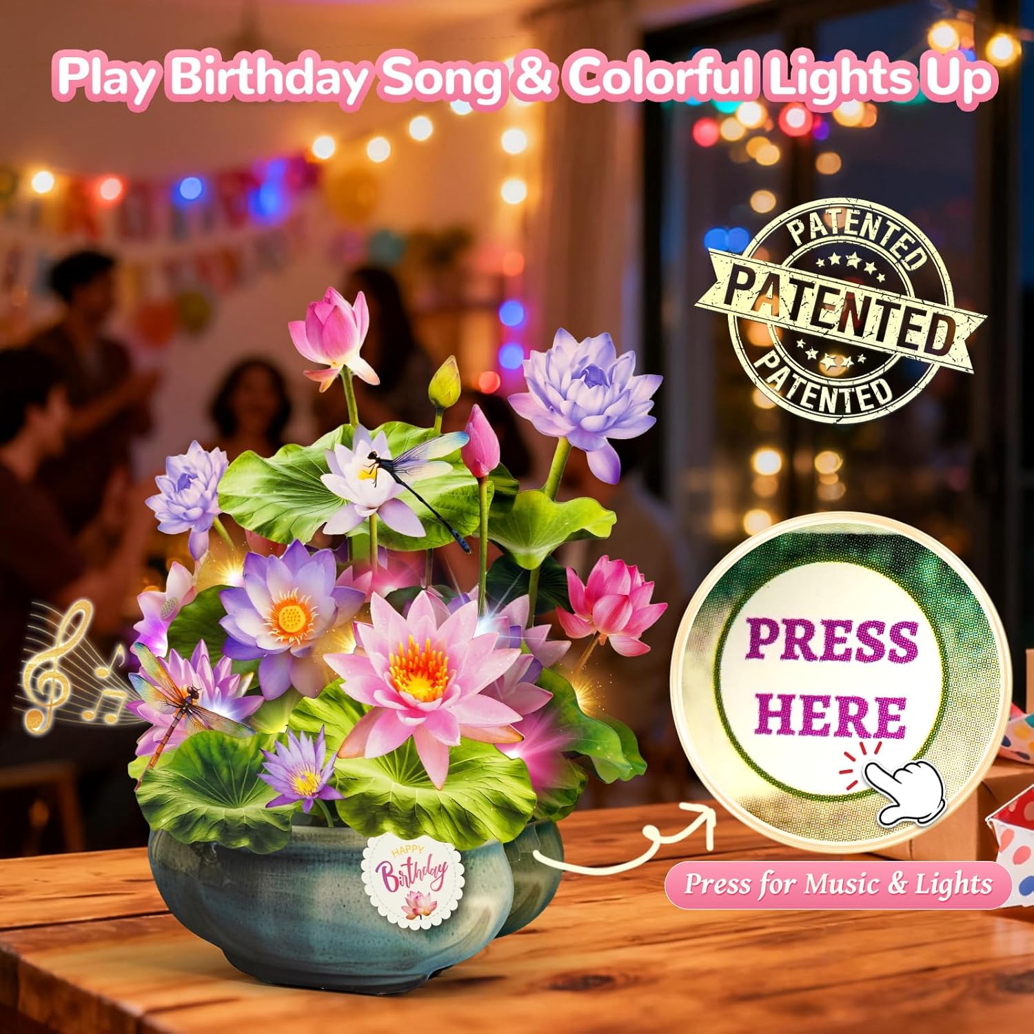 Detalle 2 de WUJUN musical birthday card 30 seconds