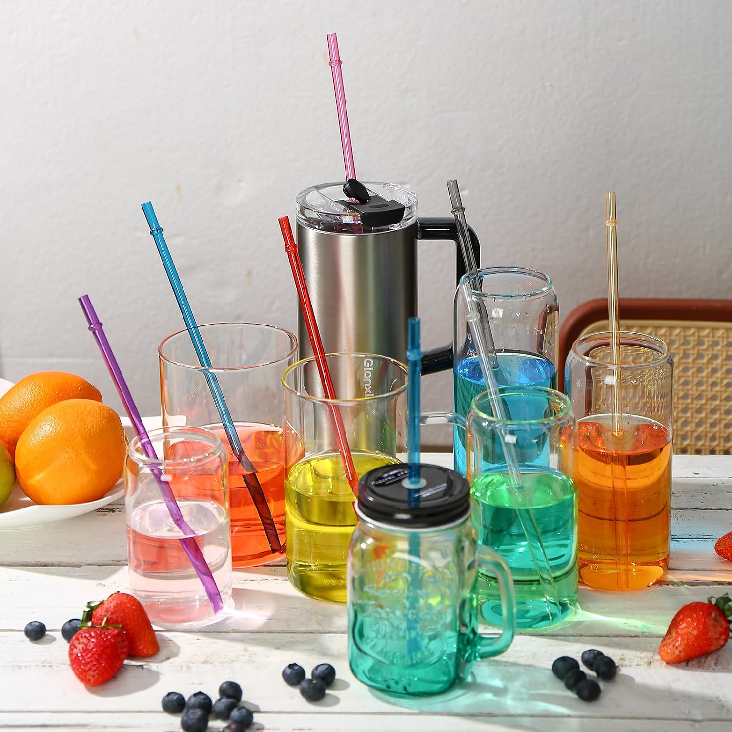 Thumbnail 6 de Breeze Sip Reusable Plastic Drinking Straws 9.05-Inch