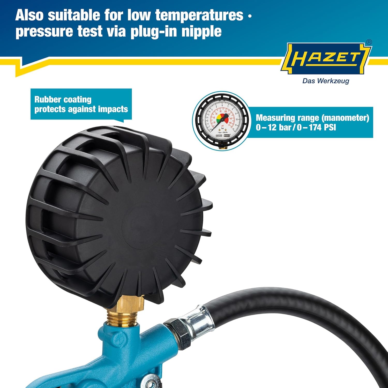 Detalle 2 de Hazet 9041-1 Strumento Per Controllo Pressione Pneumatici – Argento