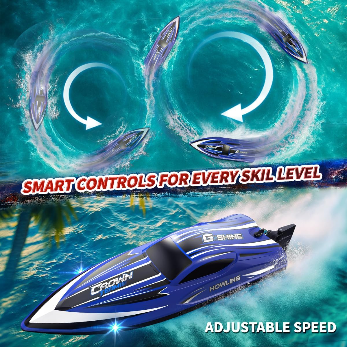 Detalle 2 de Bateau télécommandé RC 35 km/h 🚤