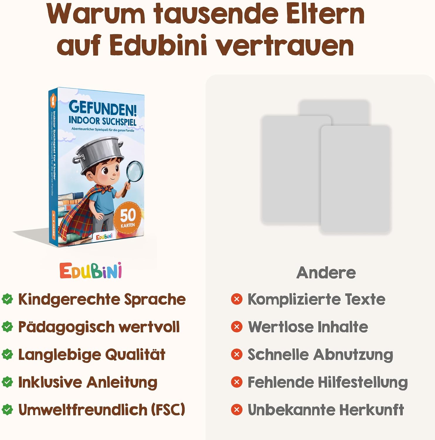 Thumbnail 5 de Edubini GEFUNDEN! Outdoor Suchspiel 50 Karten