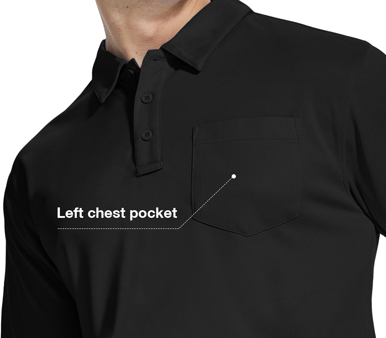 Thumbnail 6 de ZITY 5 Pack Polo Shirts for Men with Pocket – Dry Quick, Short Sleeve, Athletic Fit