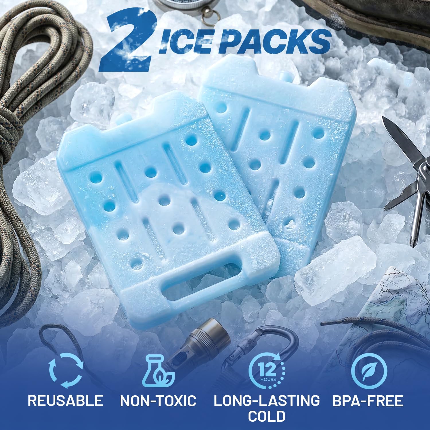 Detalle de Reusable Cooler Ice Packs 10.28 x 7.80 inches