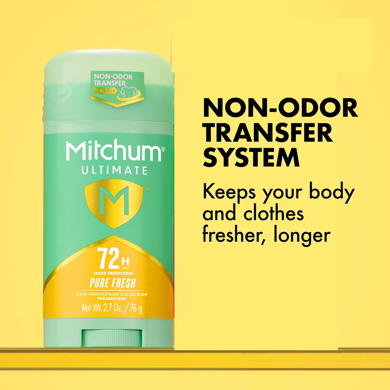 Detalle de Mitchum Ultimate 72H Odor Protection Women’s Invisible Solid Deodorant & Antiperspirant, Pure Fresh, 2-Pack