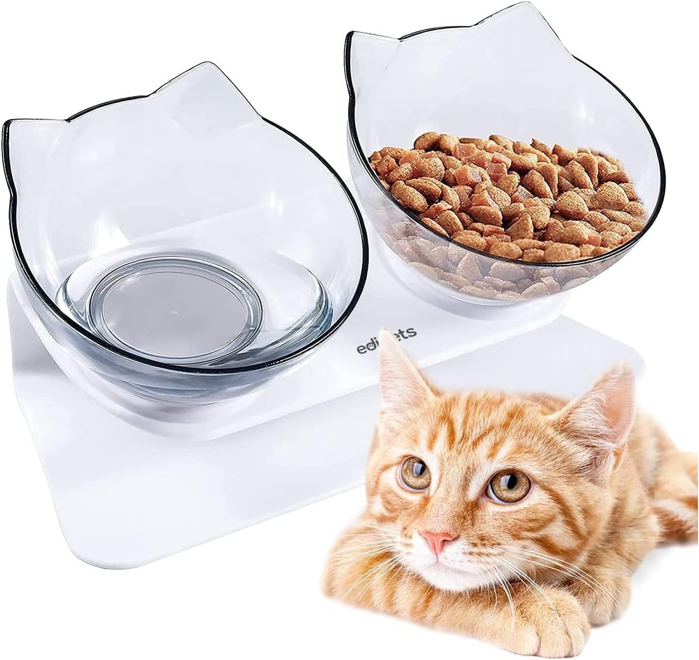 Thumbnail 6 de Edipets – Ciotole per Gatti Doppie in Acciaio Inox con Angolo Regolabile 0–15°