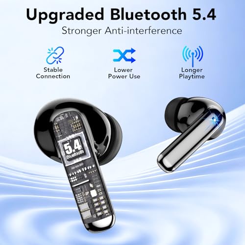 Thumbnail 3 de Tiksounds 2026 Auriculares Inalámbricos Bluetooth 5.4: cancelación de ruido, LED y 40 h de autonomía