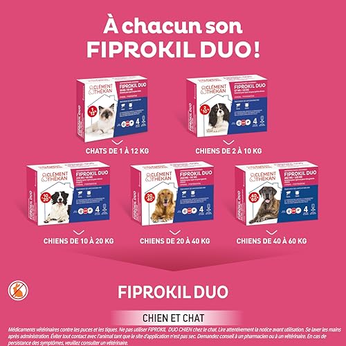 Thumbnail 5 de Fiprokil Duo Chats Clément Thékan – Anti-puces et tiques, 4 pipettes
