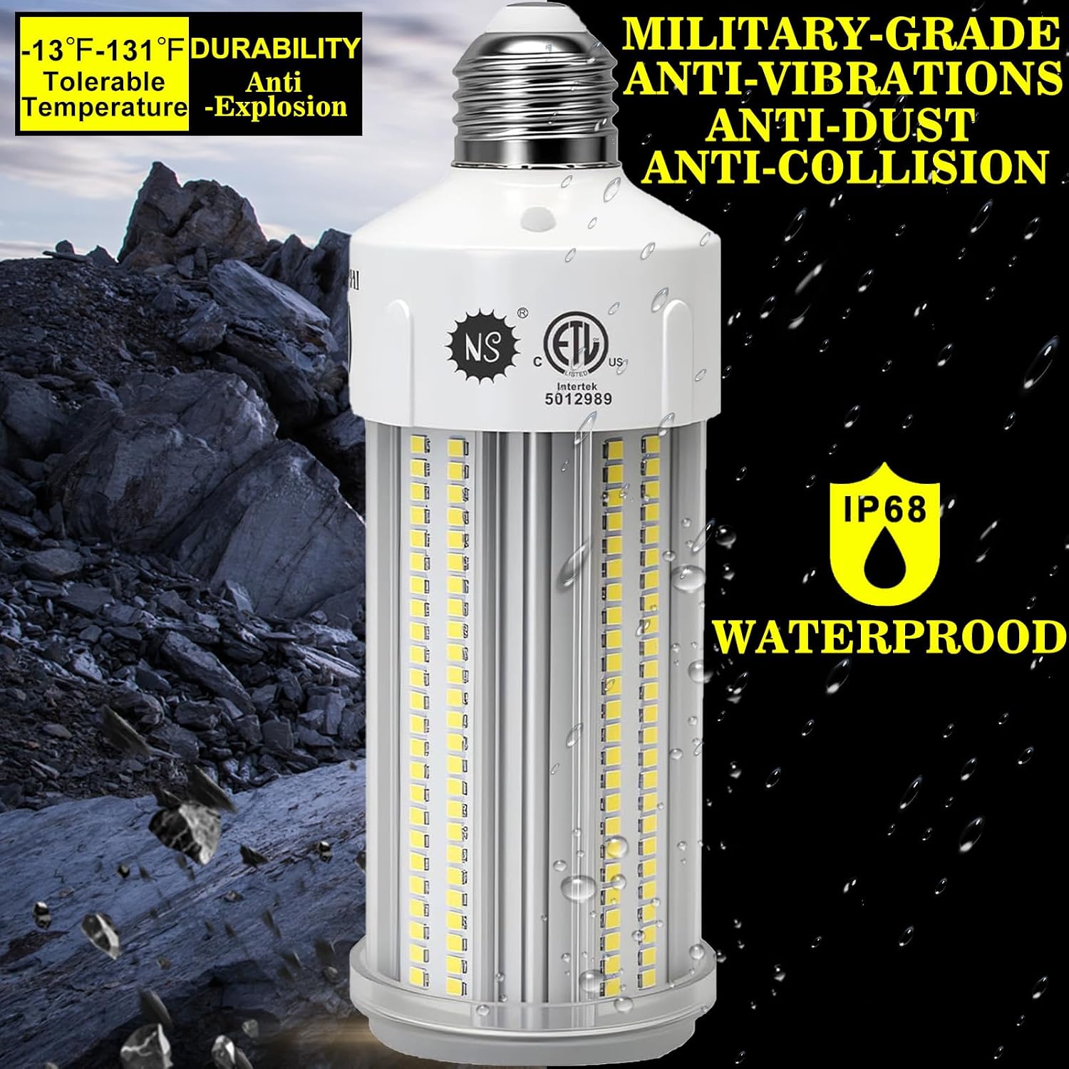 Thumbnail 6 de NS CCL30 LED Corn Bulb, 9,000 Lumens, 5000K Daylight, E26