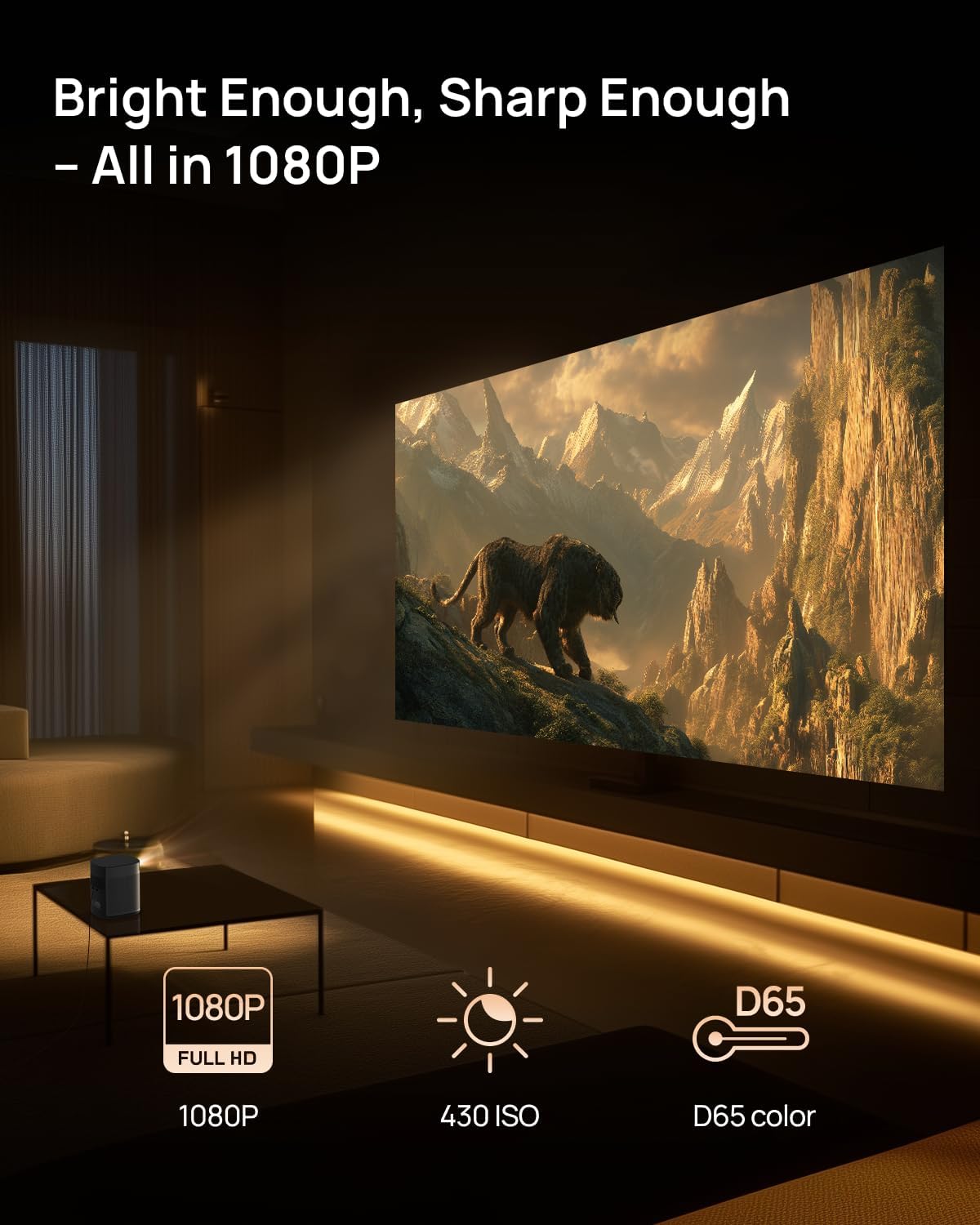 Detalle de XGIMI MoGo 2 Pro (New) portable smart projector with Google TV and Netflix