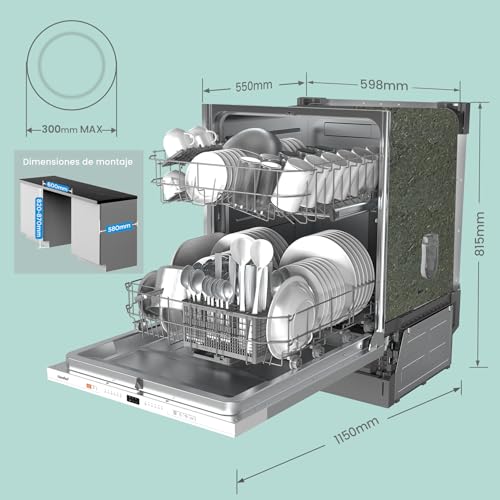 Thumbnail 2 de Comfee CDWPB1215PB-EU lavavajillas 12 cubiertos