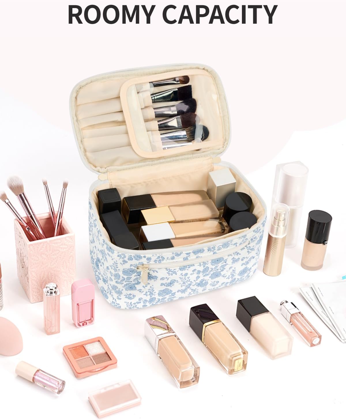 Thumbnail 4 de Travel Makeup Bag with Brush Compartment 23.5cm