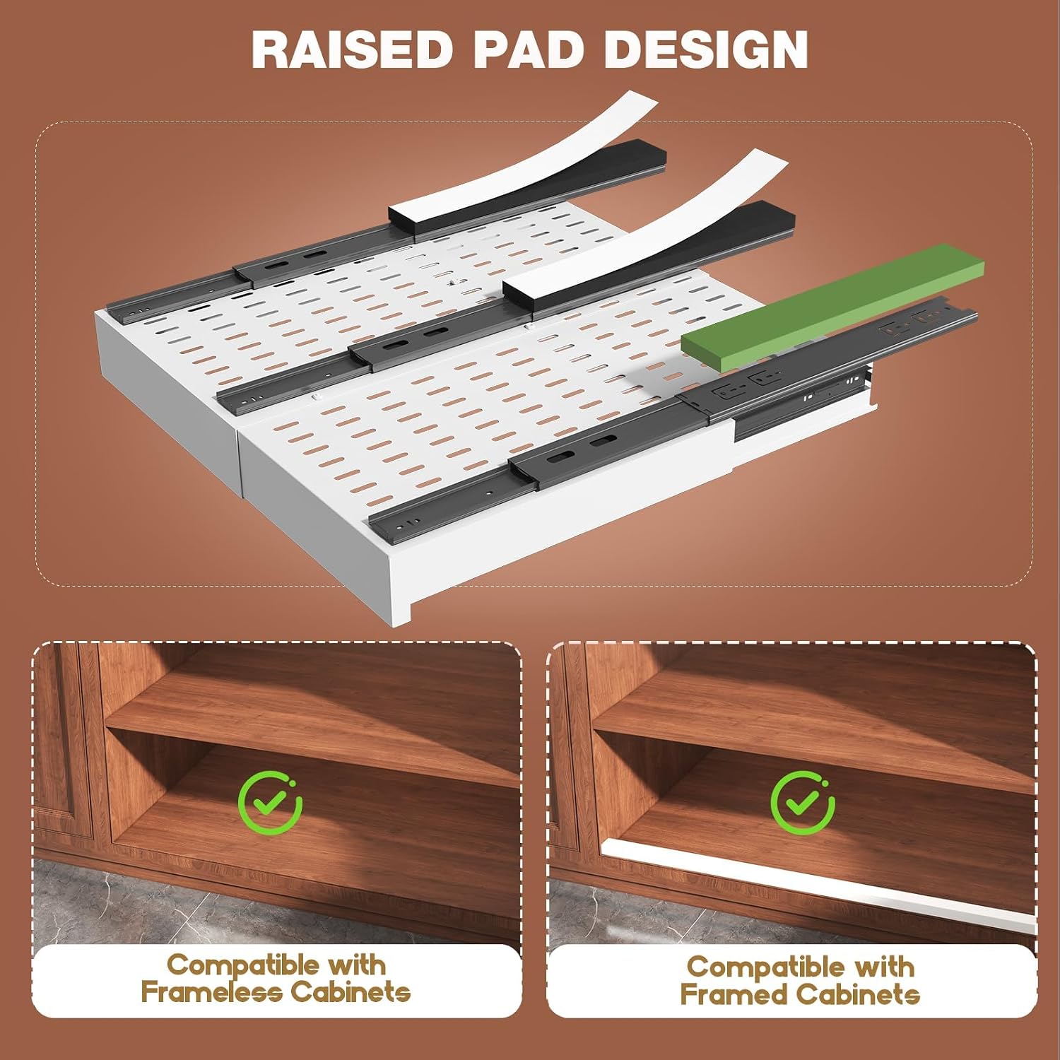 Detalle 2 de Seinloes 2 Pack Pull Out Cabinet Organizer