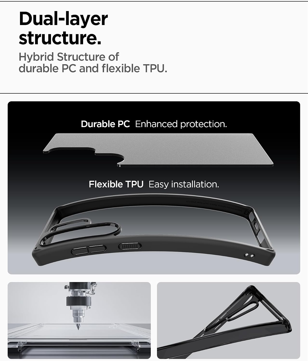 Detalle de Spigen Ultra Hybrid pour Samsung Galaxy S25 Ultra – coque Frost Noir