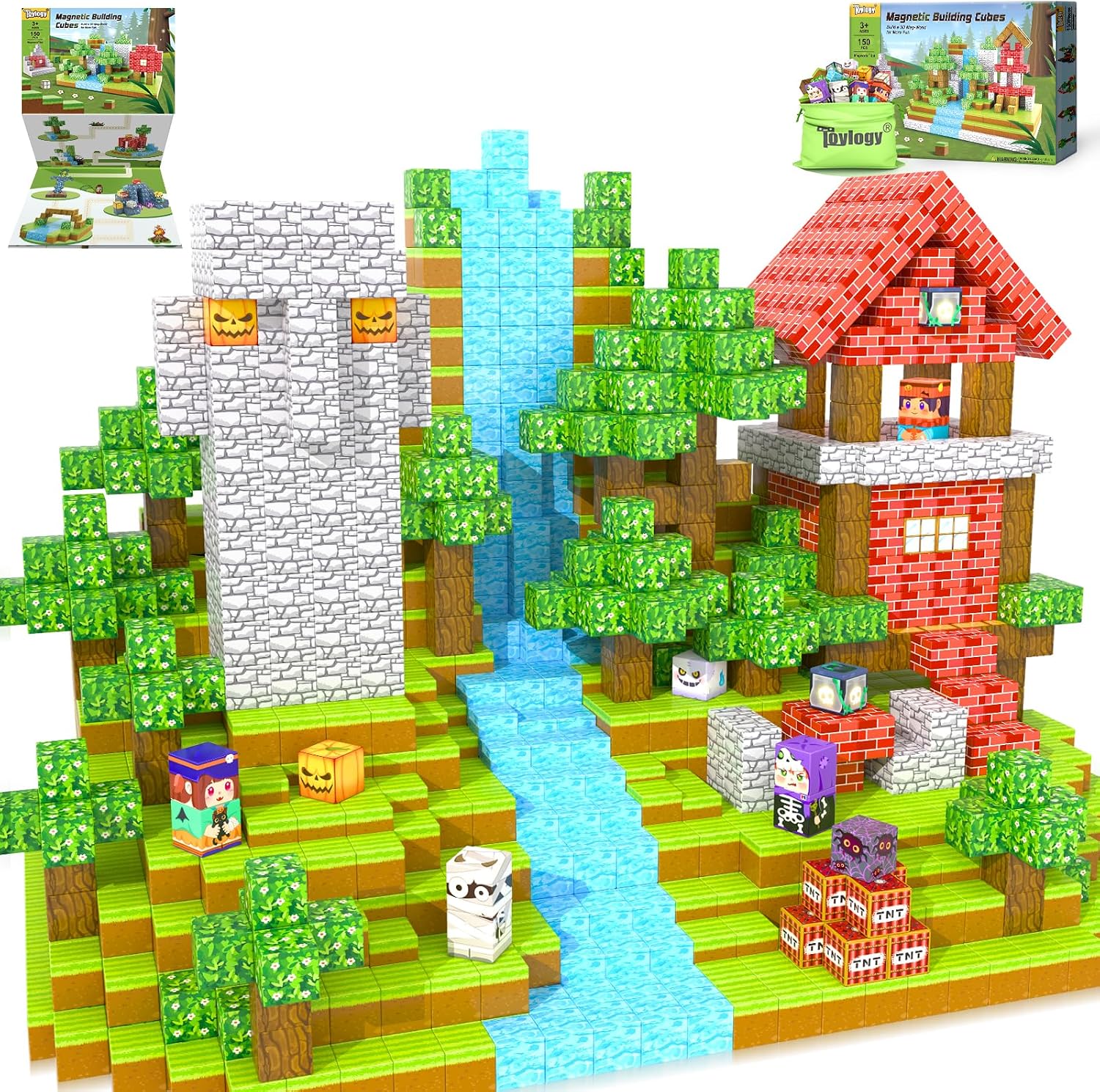 Thumbnail 6 de Build Mine Magnet World 100PCS magnetic blocks set 🧩