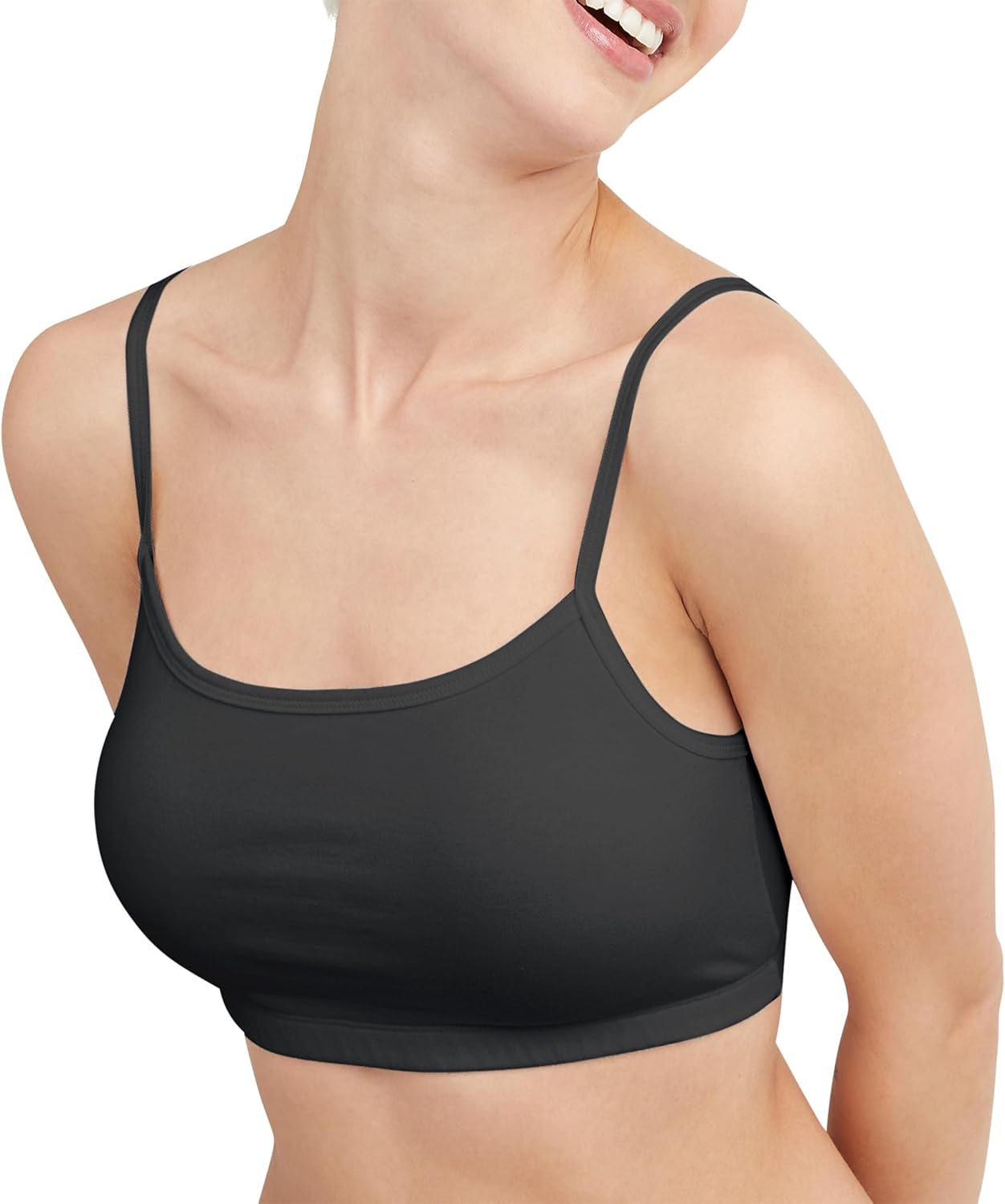 Thumbnail 1 de Hanes 3-Pack Women’s Soft Crop Bralettes with Moisture-Wicking Comfort Flex Fit
