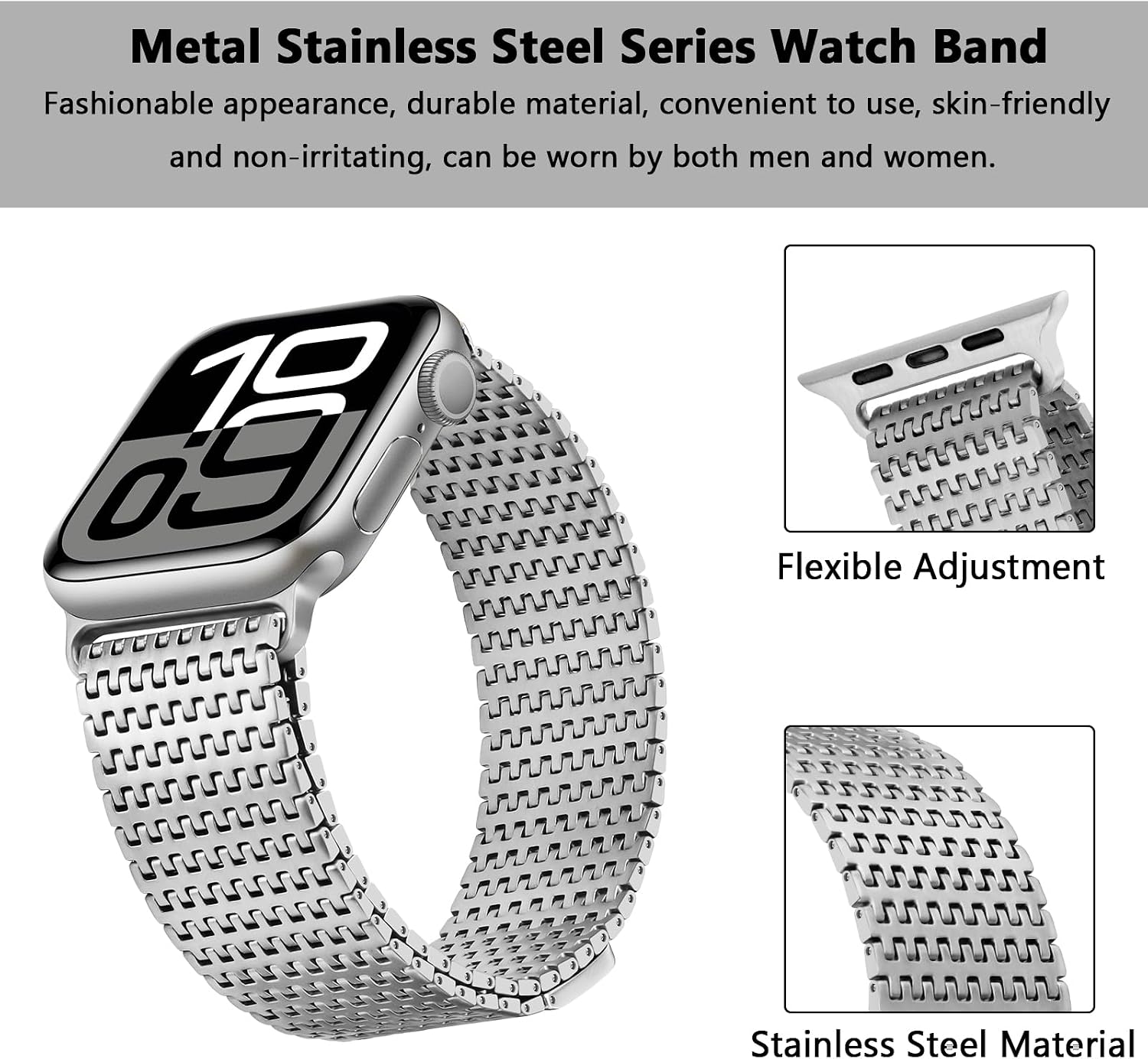 Thumbnail 3 de Anlinser Magnetic Stainless Steel Apple Watch Strap 42mm