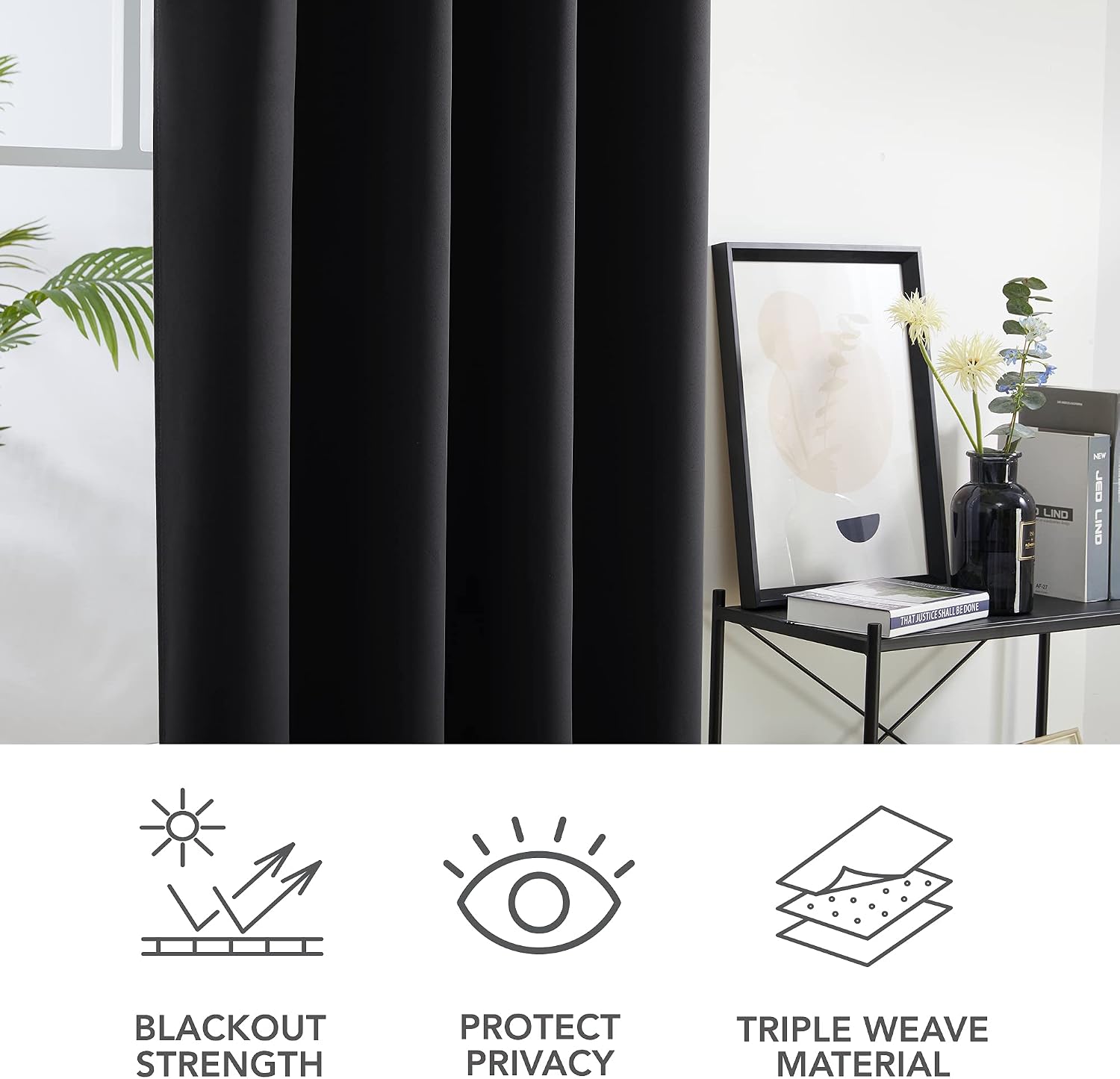 Detalle de Deconovo blackout curtains 52 x 63 in