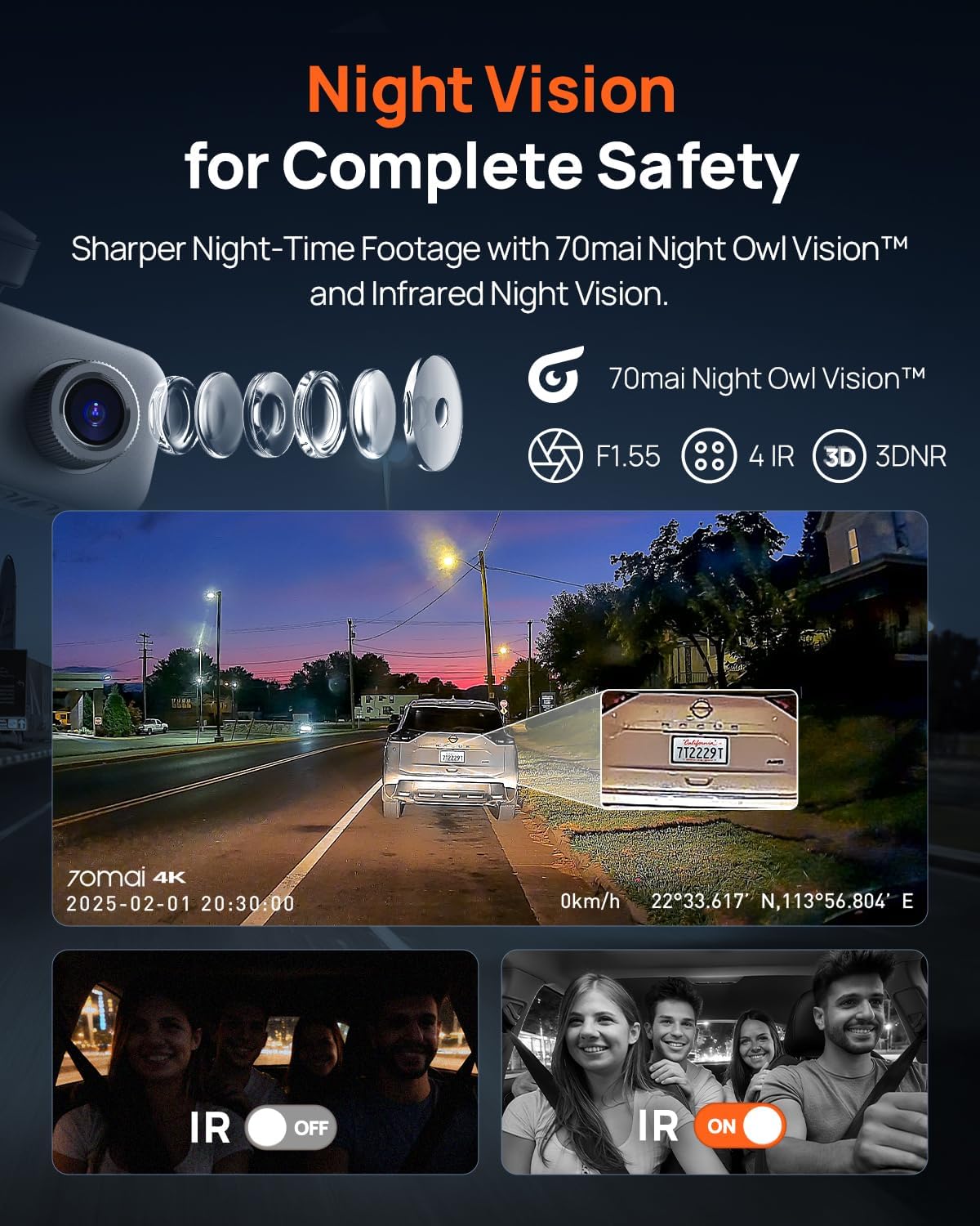 Thumbnail 2 de 70mai T800E 4K 3-Channel Dash Cam