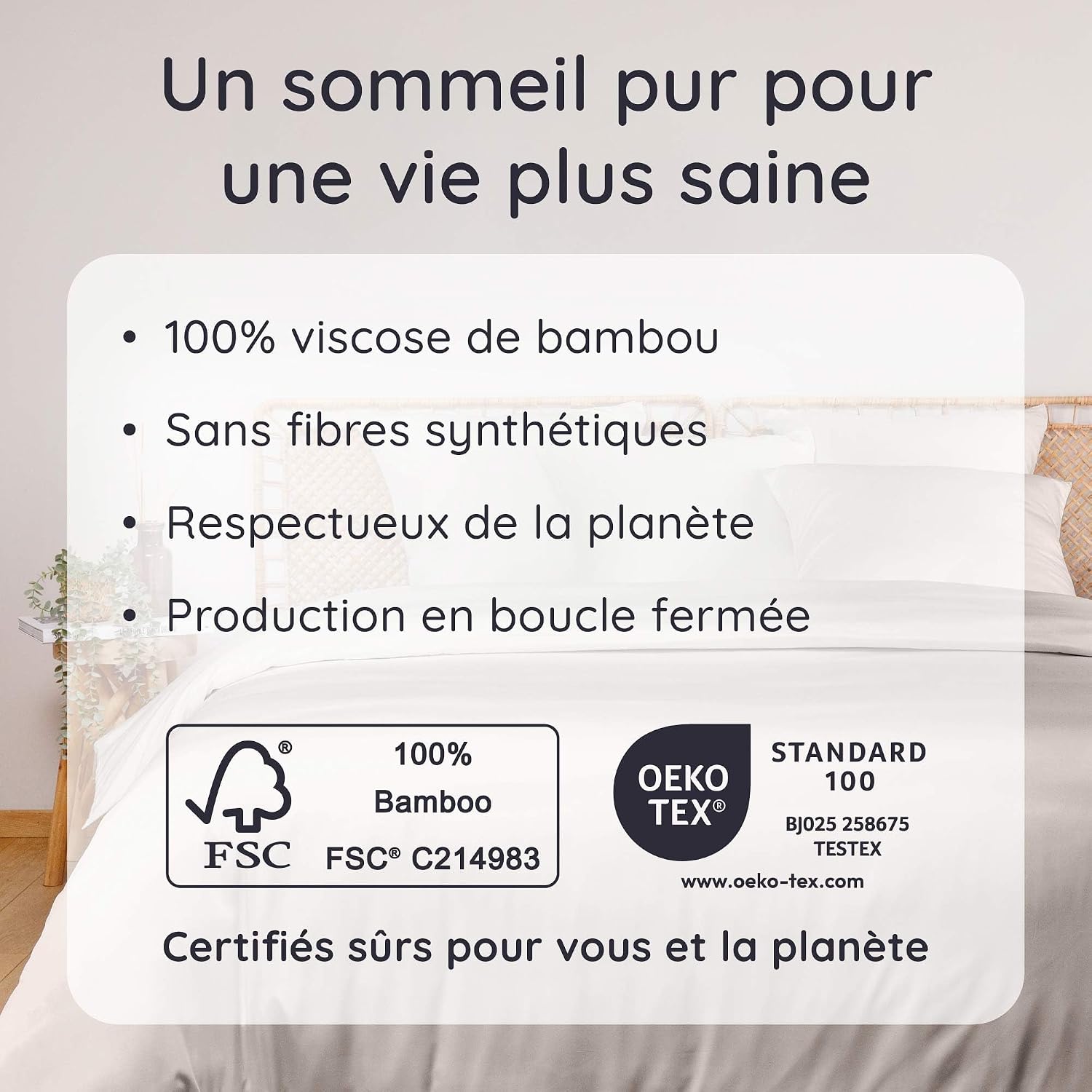 Thumbnail 6 de Bambaw Housse de Couette 260x240 Bambou – Anti-acarien, hypoallergénique et respirante