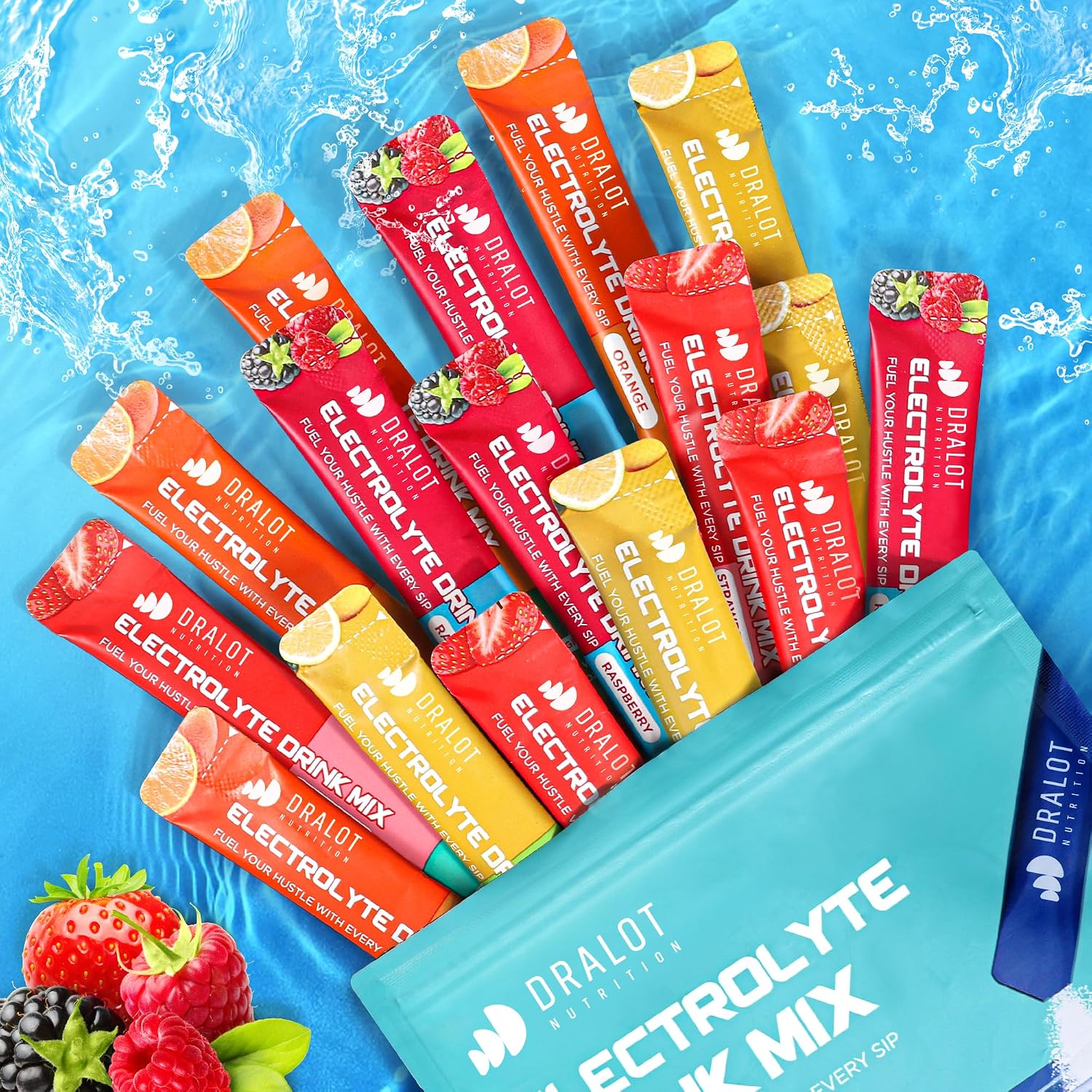 Detalle de Dralot Electrolyte Powder, 16 Sticks
