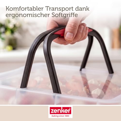 Thumbnail 7 de Zenker Blechkuchen-Container to go – Backblech mit Transport-Abdeckung, antihaftbeschichtet, 42×29×7,5 cm