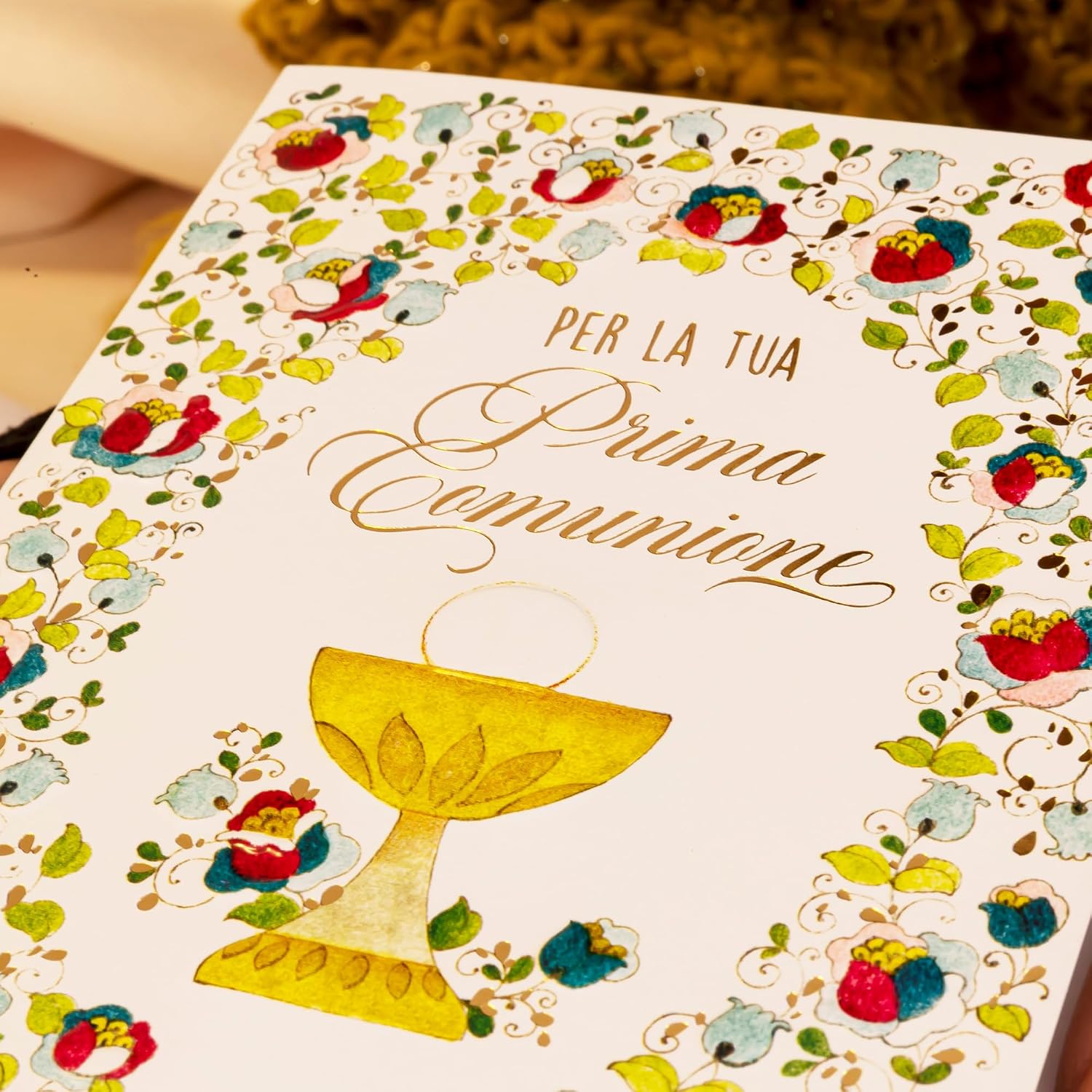 Detalle de ARKRAFT biglietto auguri comunione con semi piantabili 17 x 12 cm (SC11)