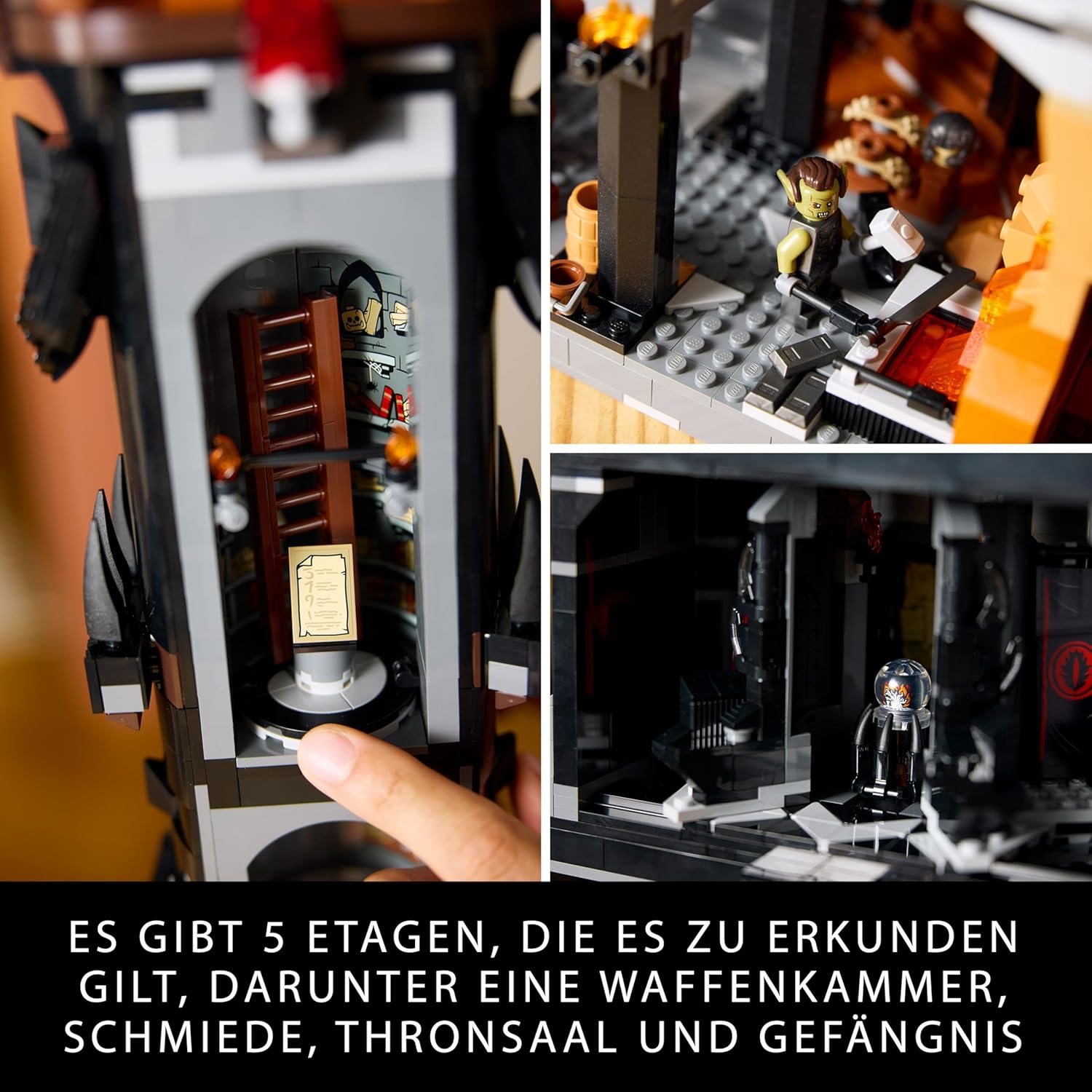 Thumbnail 3 de LEGO Icons 10333 Der Herr der Ringe: Barad-dûr – Bauset für Erwachsene mit Minifiguren