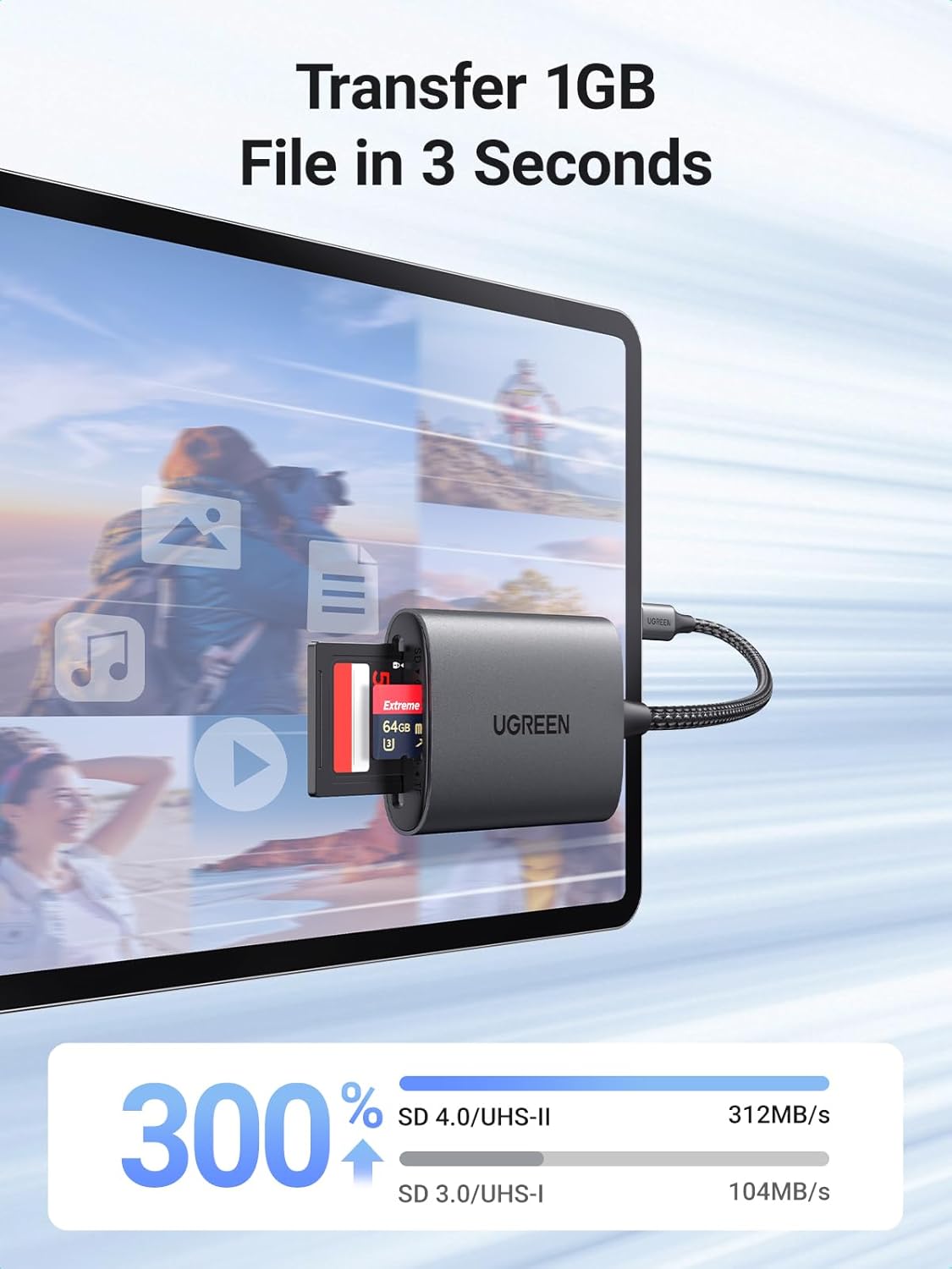 Thumbnail 1 de UGREEN SD 4.0 Card Reader 312 MB/s