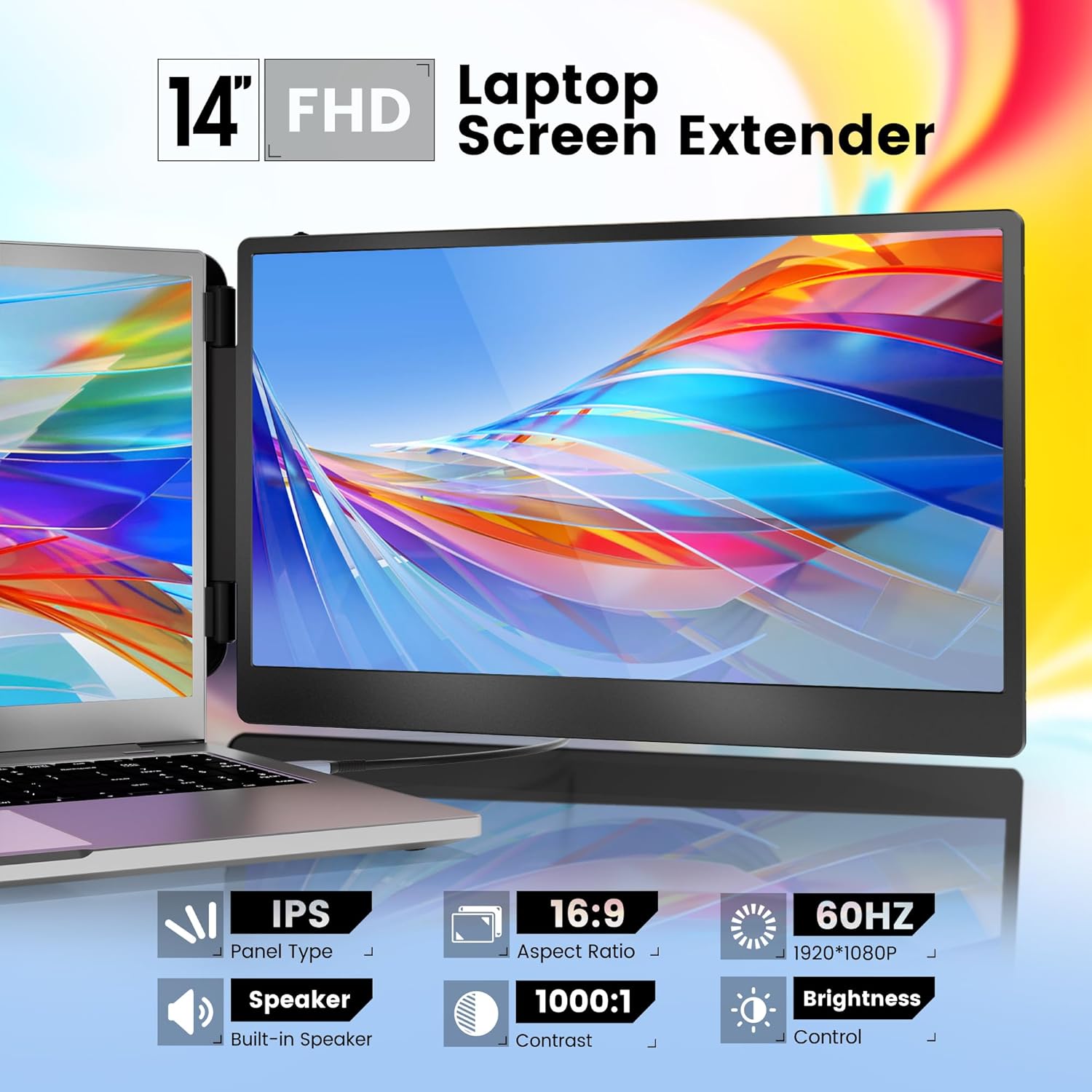 Thumbnail 1 de domyfan 14" Laptop Monitor Extender FHD 1080P