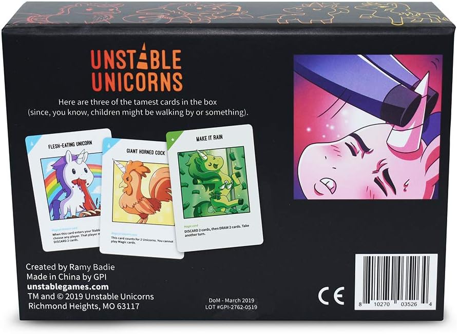 Detalle de Unstable Games Unstable Unicorns 4371-UU-BSG1 – gra karciana NSFW, 135 kart
