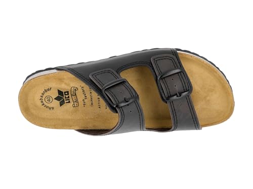 Thumbnail 4 de Lico BIOLINE MAN SOFT Pantoletten Herren Schwarz/Braun – Größe 40 EU