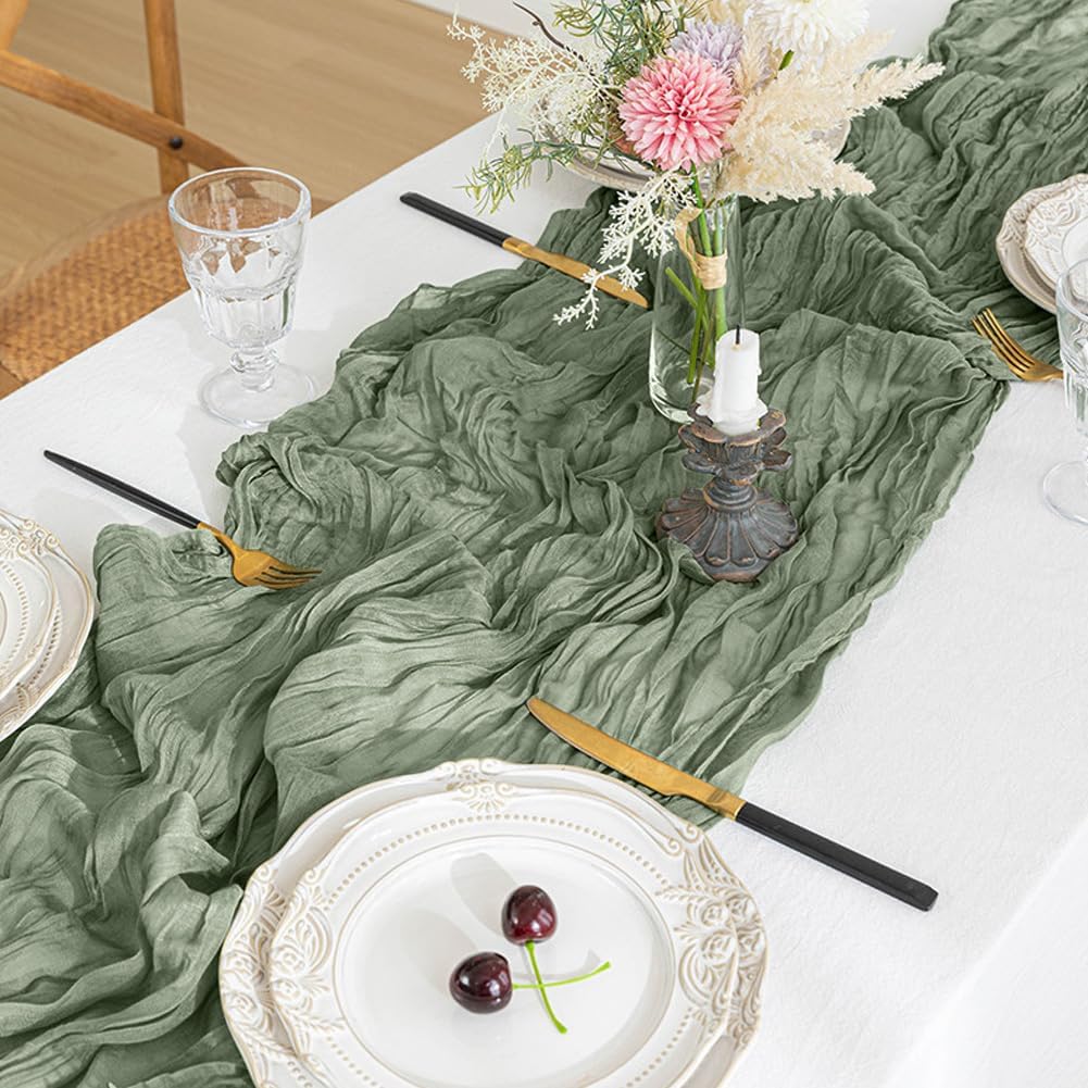 Detalle 2 de AUAUY ostdukslöpare, 6-pack, 90 x 300 cm, salviagrön polyester