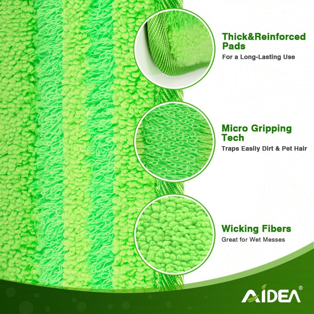 Detalle de AIDEA Mopa de Microfibra recambios pack 4 🧽