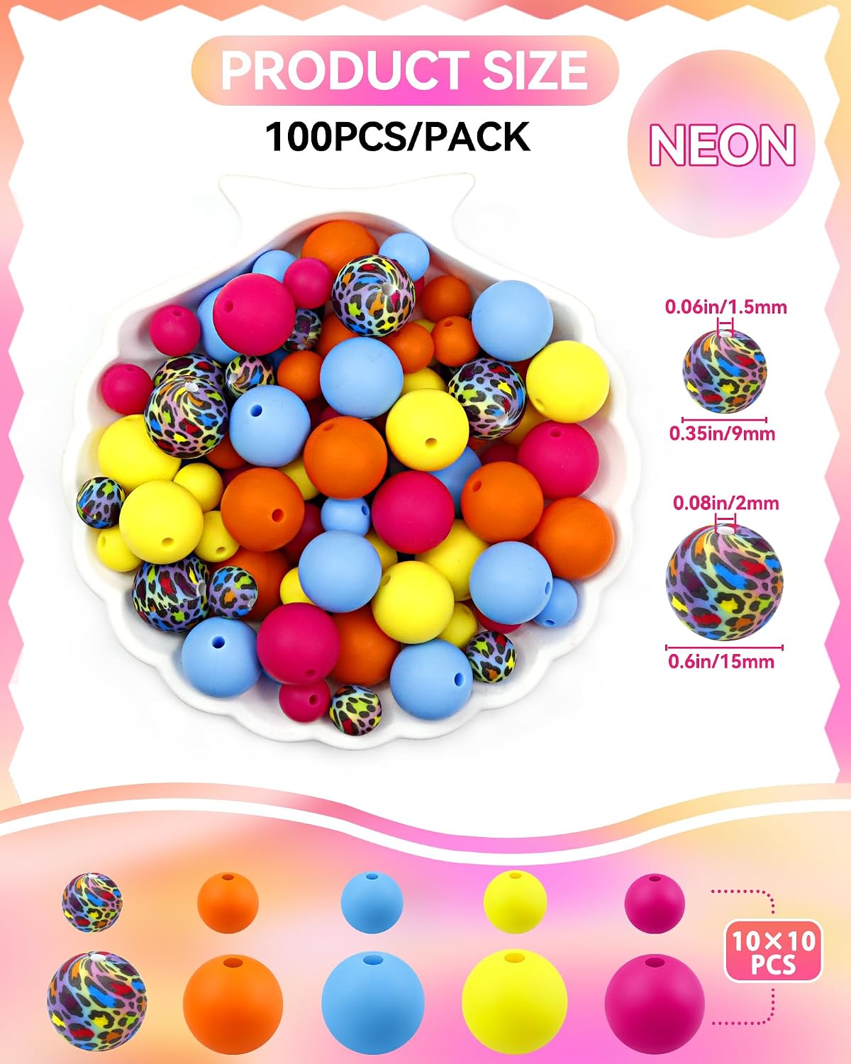 Detalle 2 de FIVEIZERO Silicone Beads 9mm & 15mm