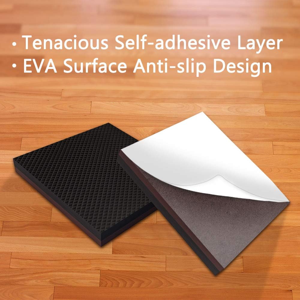 Detalle de Yelanon Non Slip Furniture Pads 12pcs (101mm) – Self-Adhesive Rubber Feet to Protect Hardwood Floors