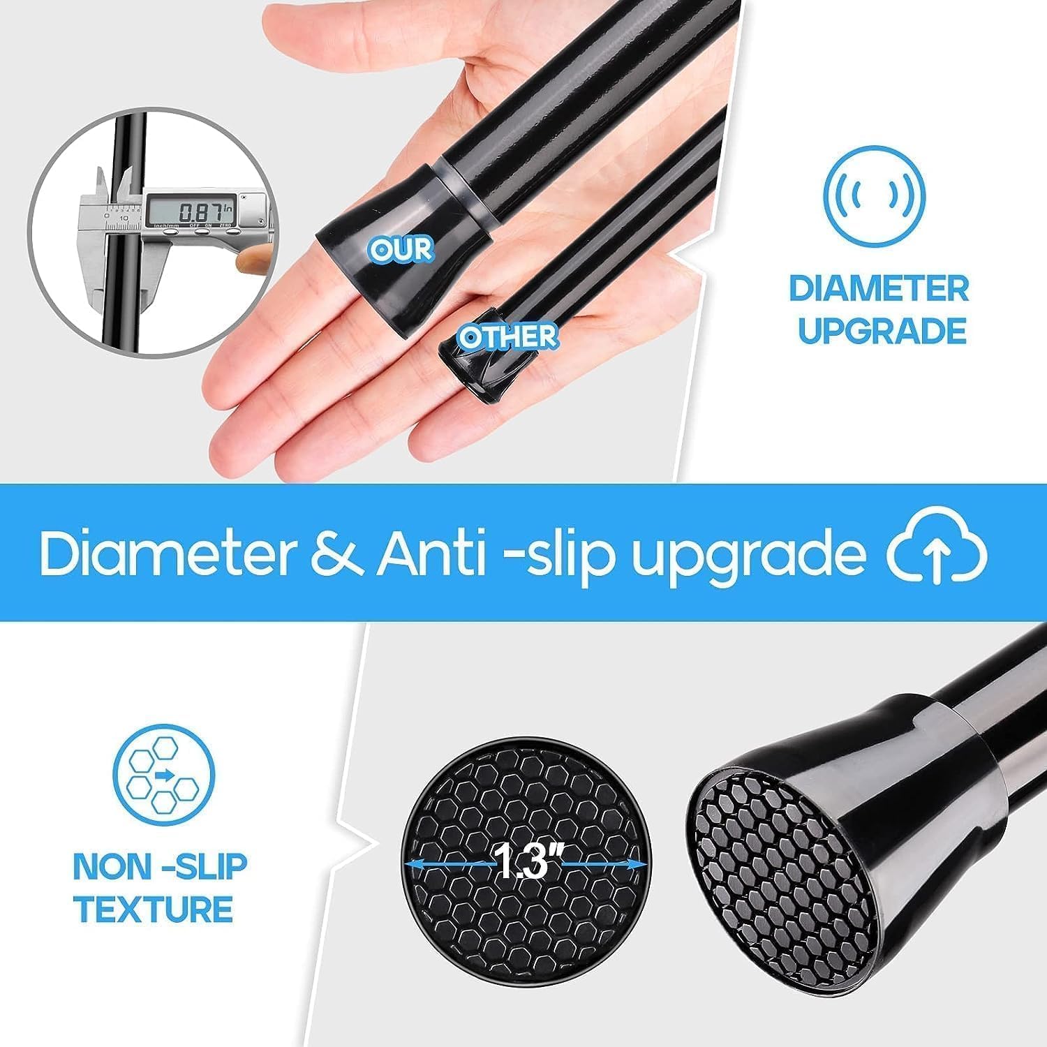 Thumbnail 3 de ZipGlo 30-64 in Tension Curtain Rod 🪟