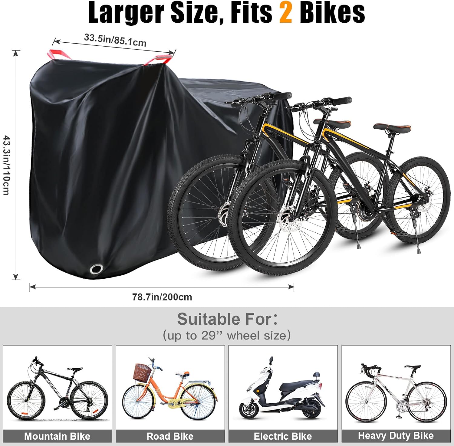 Thumbnail 4 de Faireach Fahrradabdeckung wasserdicht 200x110