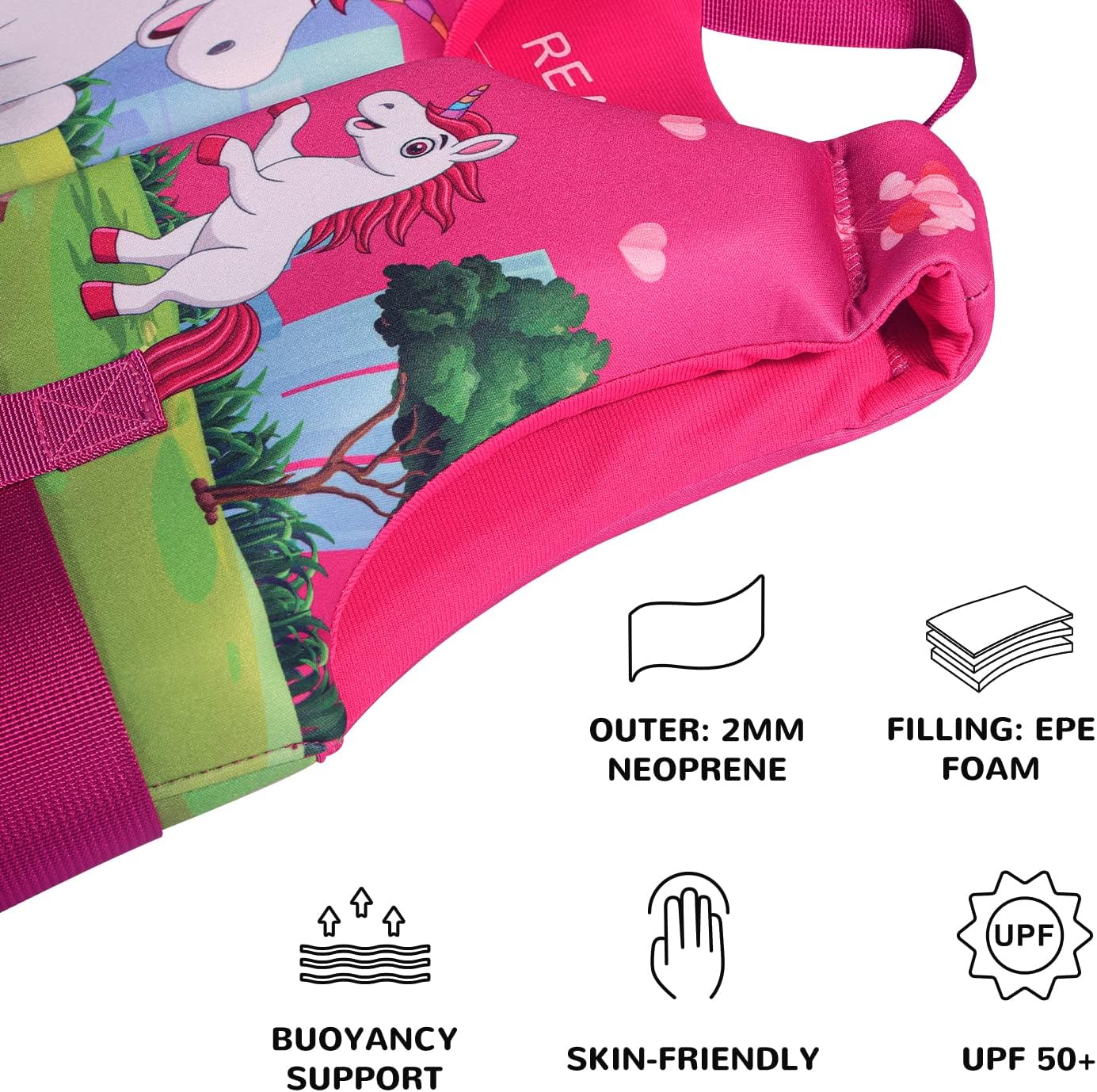 Thumbnail 4 de REALIKE Kids Swim Vest for Toddlers: Adjustable Safety Straps for Confident Swimming