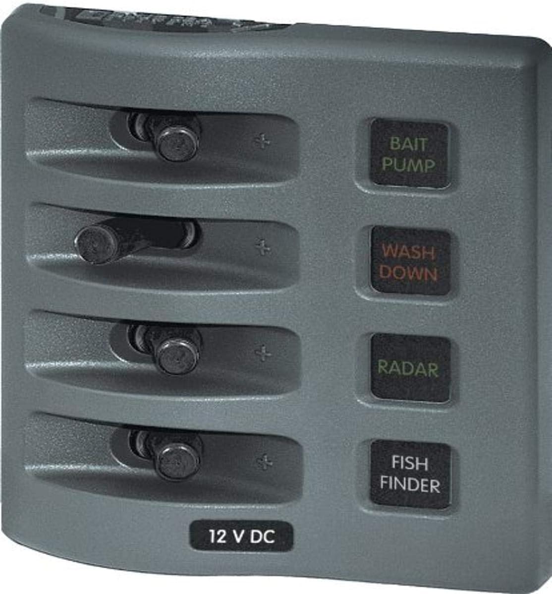 Detalle 1 de Blue Sea Systems WeatherDeck – 8-pozycyjny panel przełączników 12/24 V, IP67